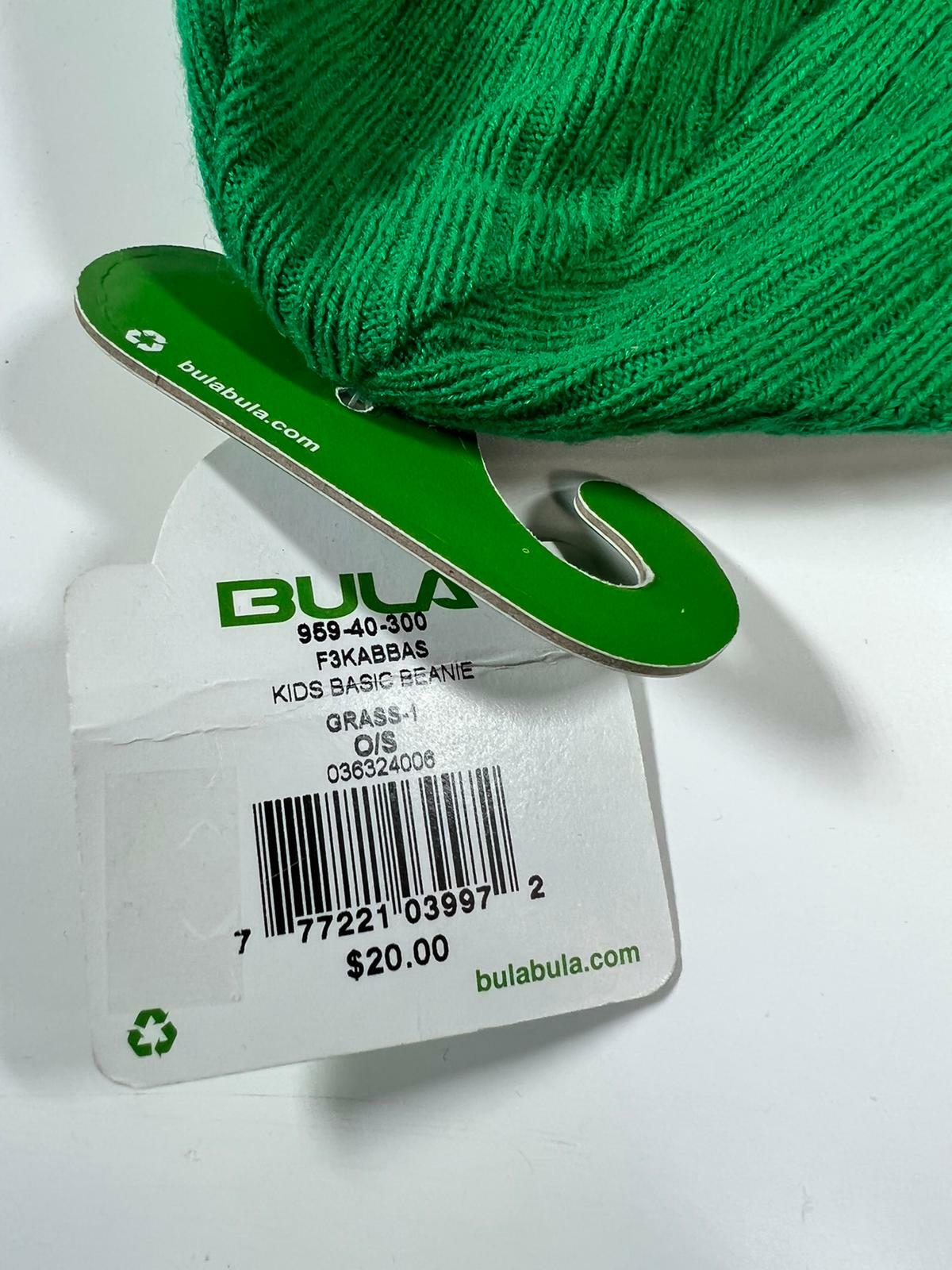 BULA Kids' Basic Beanie Solid Green - One Size