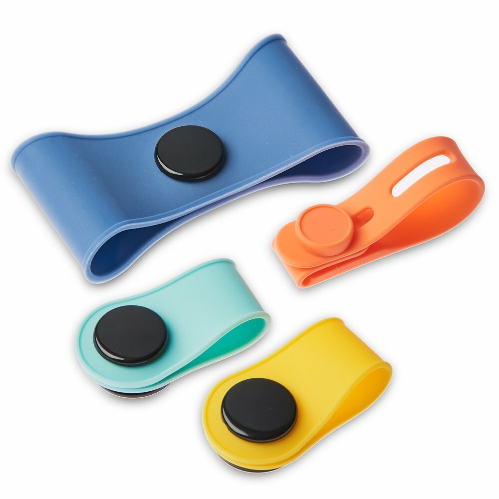 onn. Silicone Cable Wraps, 4 Pack (WIASUP100014296)