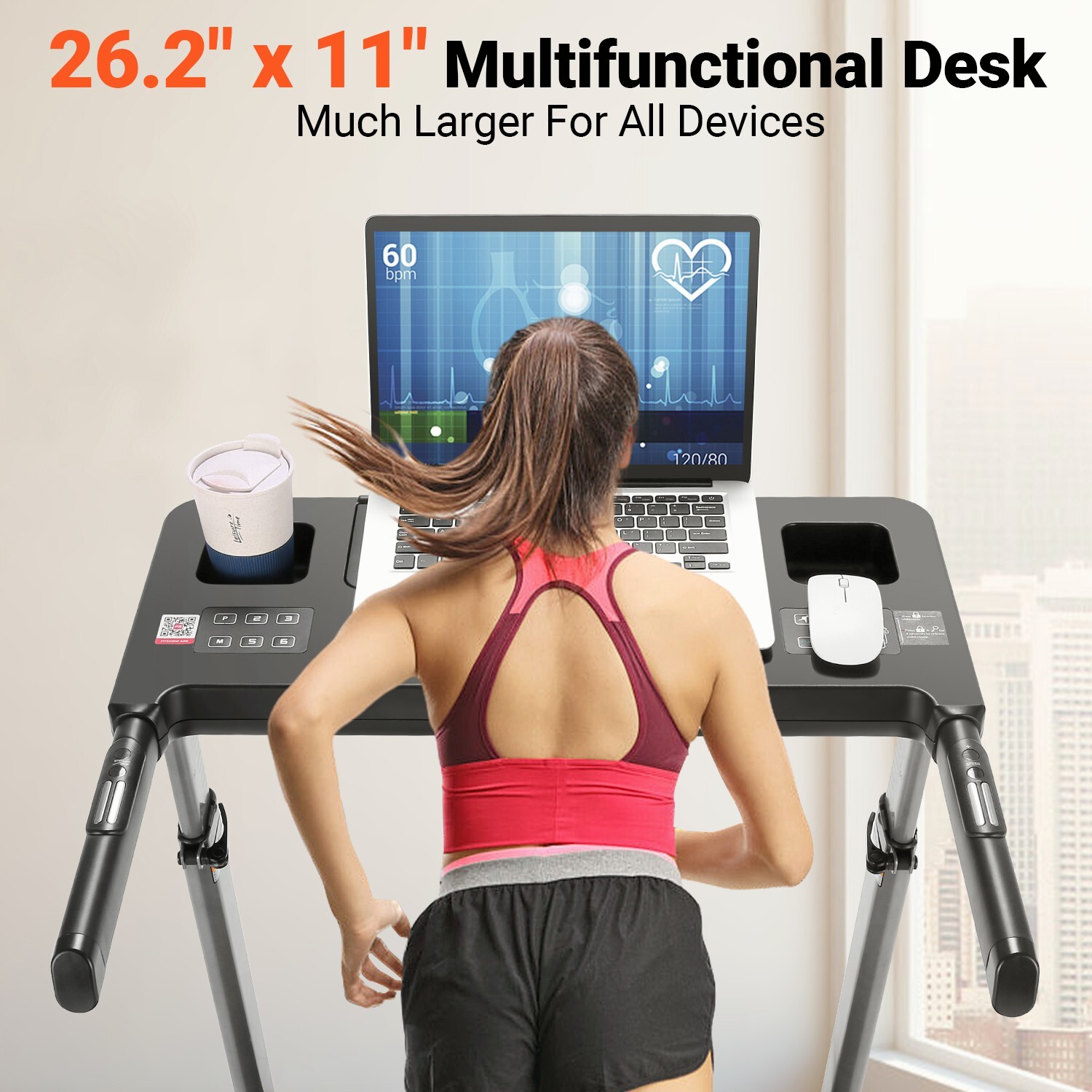 🏃‍➡ Unique Adjustable Height Design Treadmill Machine for Home Excercise🏃‍➡