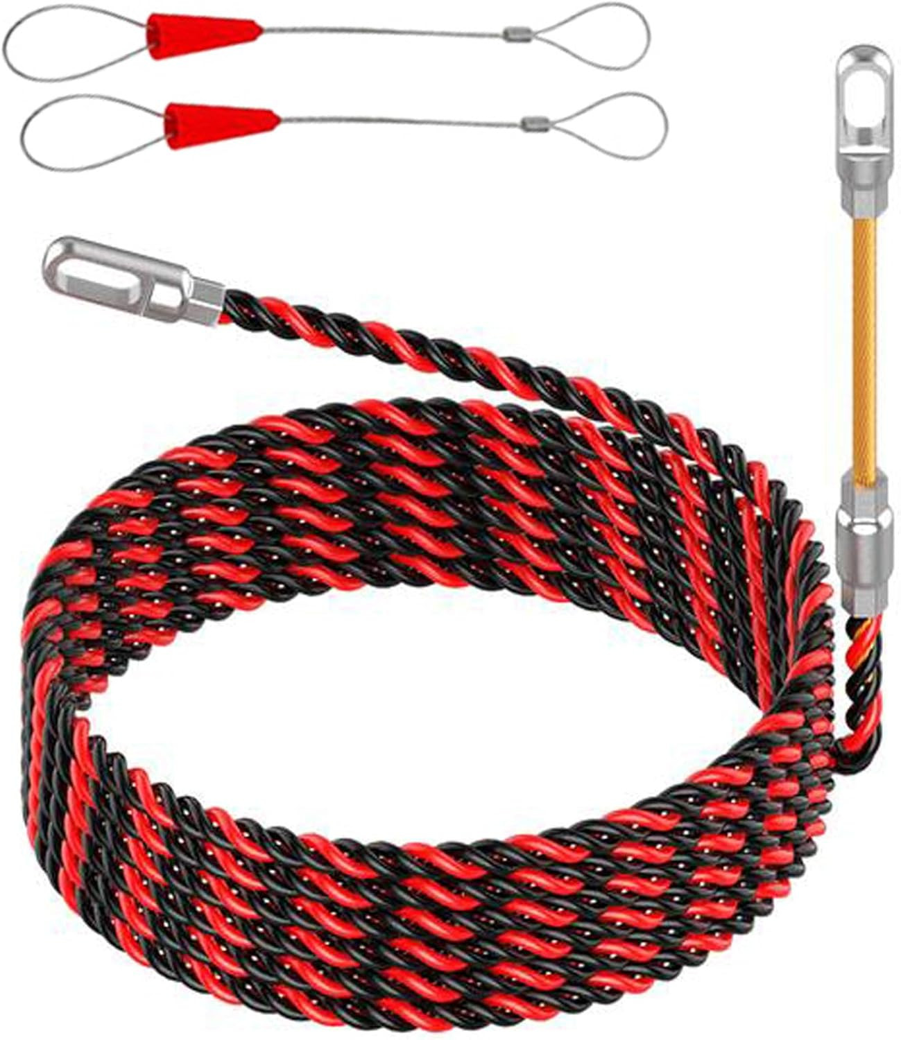 100Ft/30M Fish Tape Electrical Cable Puller Kit - 1/6" PET for through Wall Cond