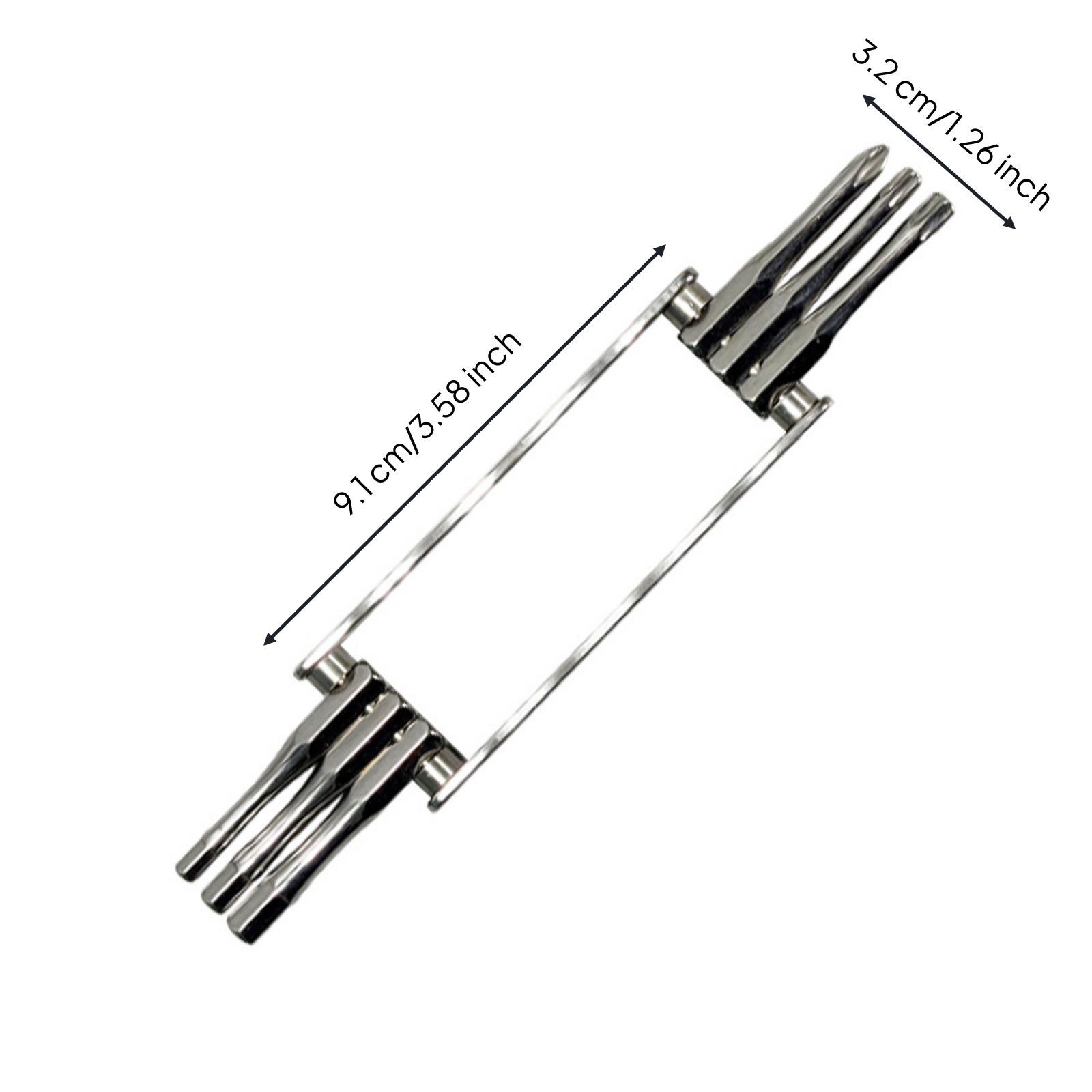 Multi-Tool with Driver Heads Compact Folding Screwdriver Portable for Cyclists
