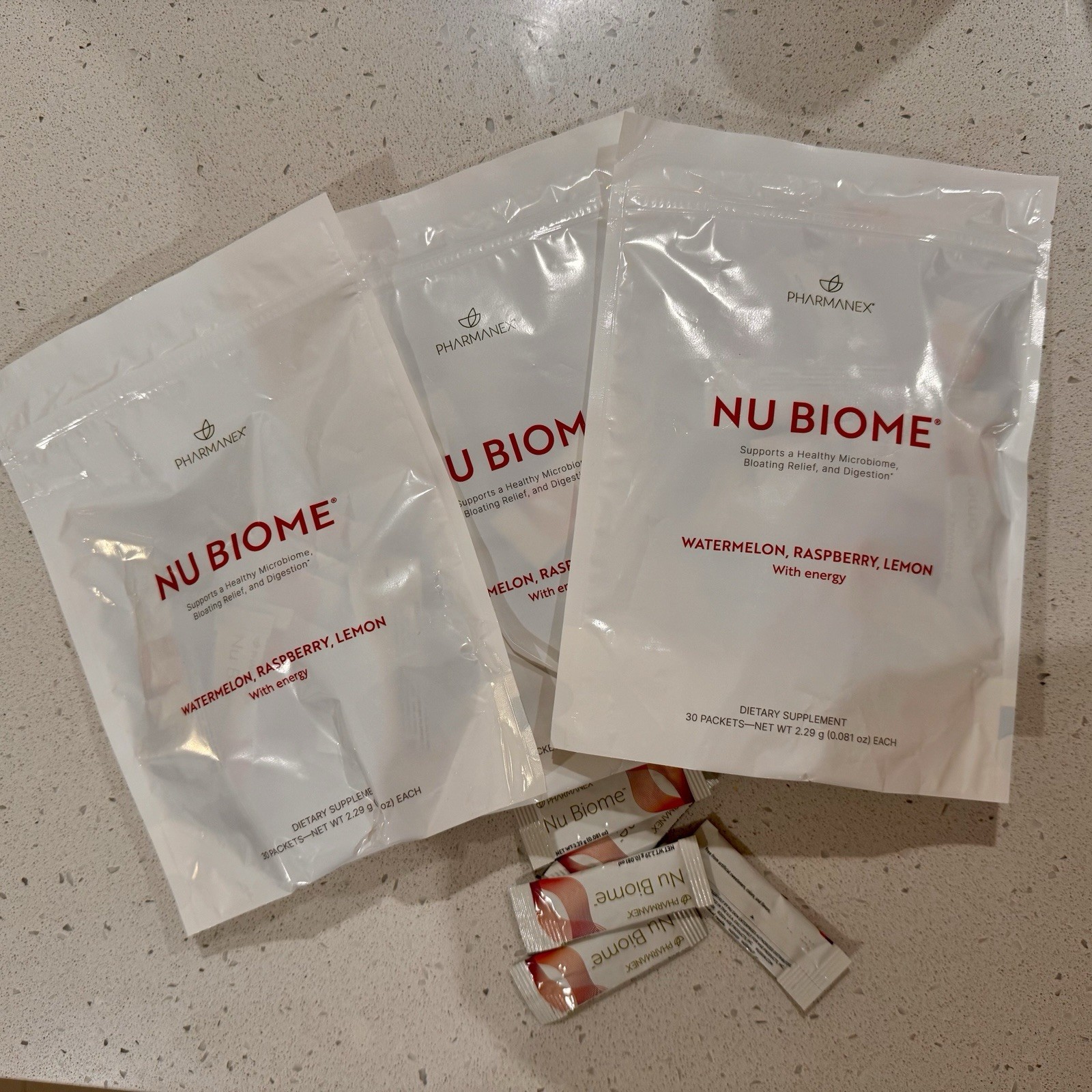 3x Nu skin nu biome w Caffeine | 90 day product | Nuskin nubiome 4/27 NewPacking