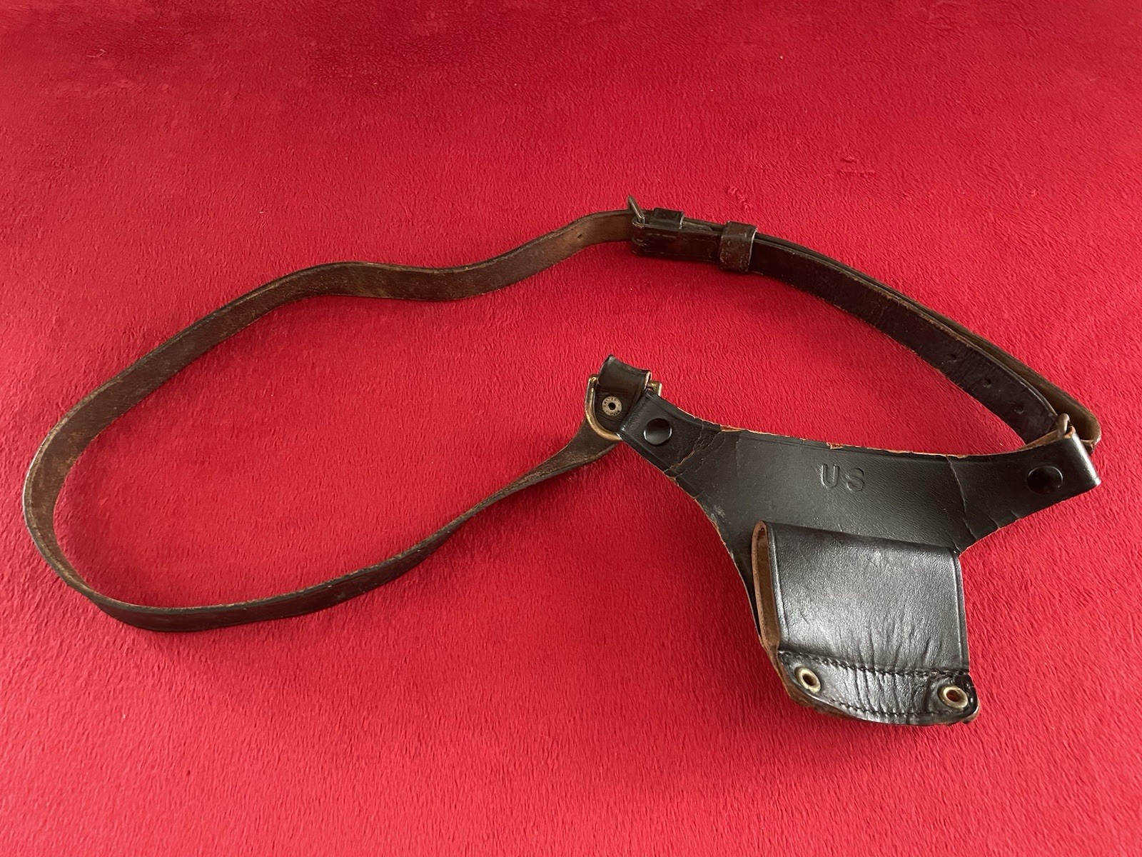Vietnam Era USAF Police US Army Military Police Holster Hanger & Shoulder Strap