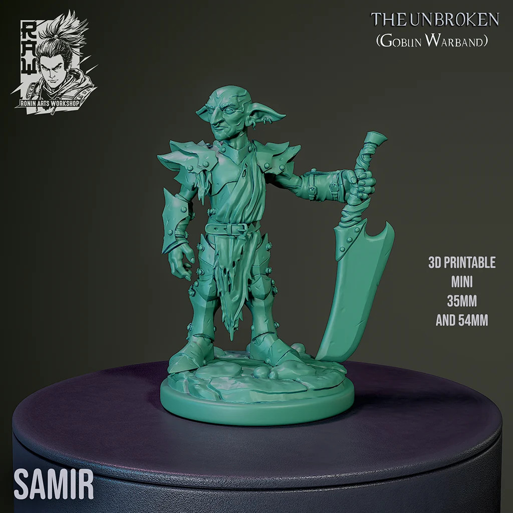 Samir - 28-120mm Fantasy RPG Miniatures - Resin Tabletop Miniature