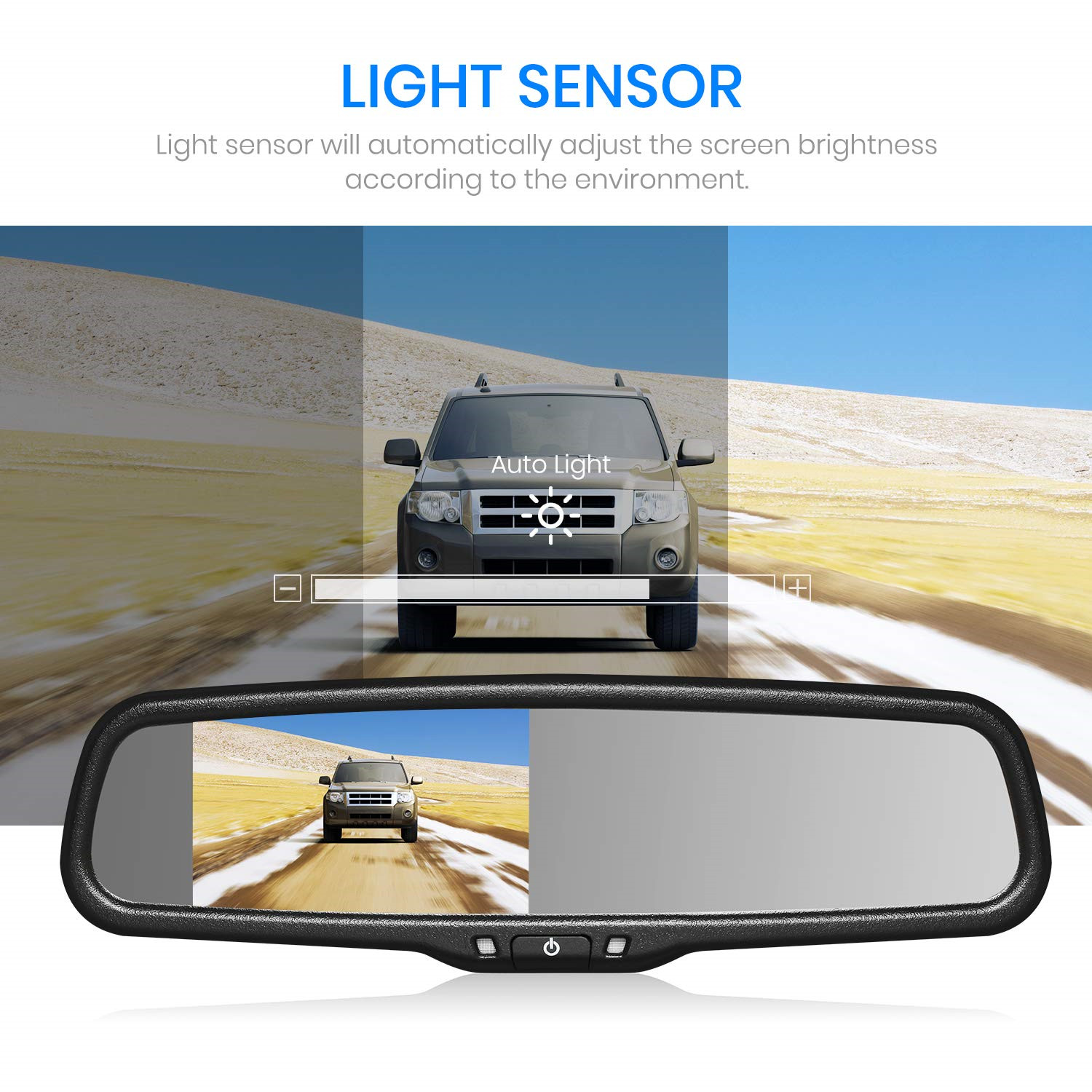 OEM 4.3" Car Rear View Mirror Monitor No1 Bracket+HD Reversing Camera For Toyota