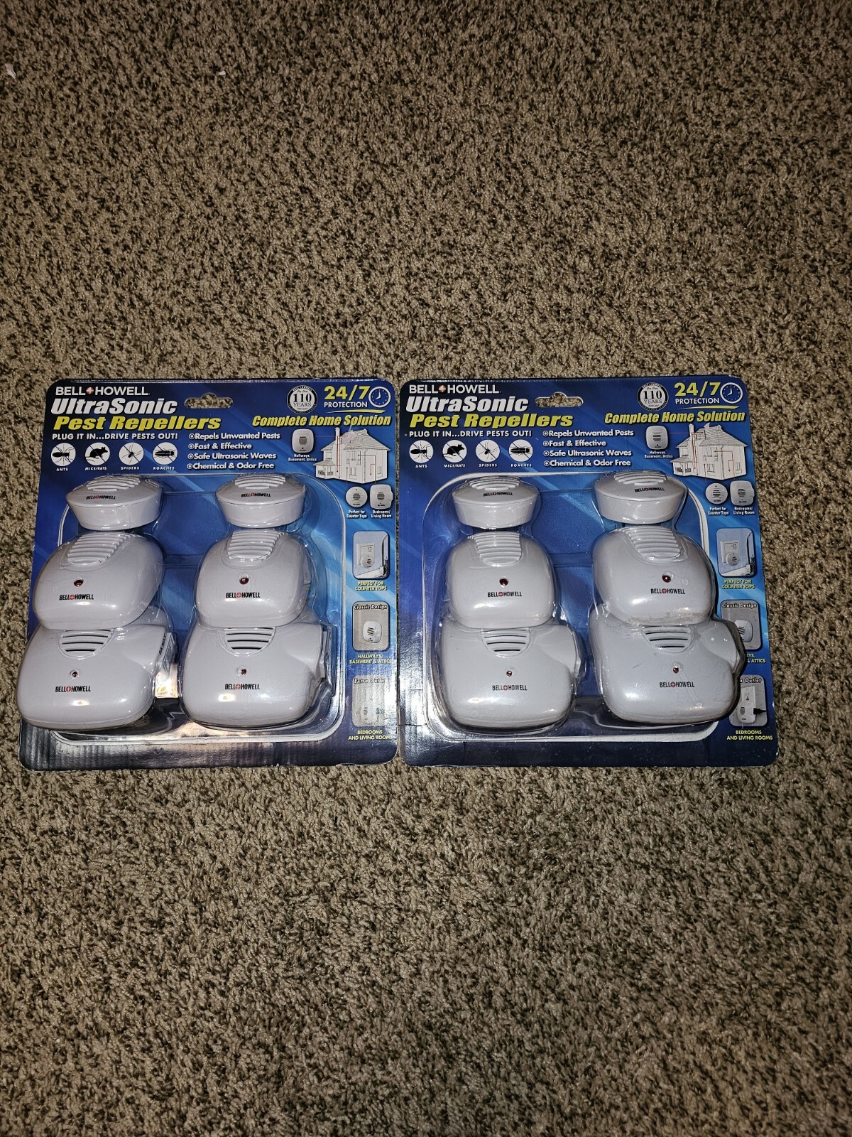 2 New Pest Repeller Aid-Complete Home Kit 6 Room Protection from Bell & Howell