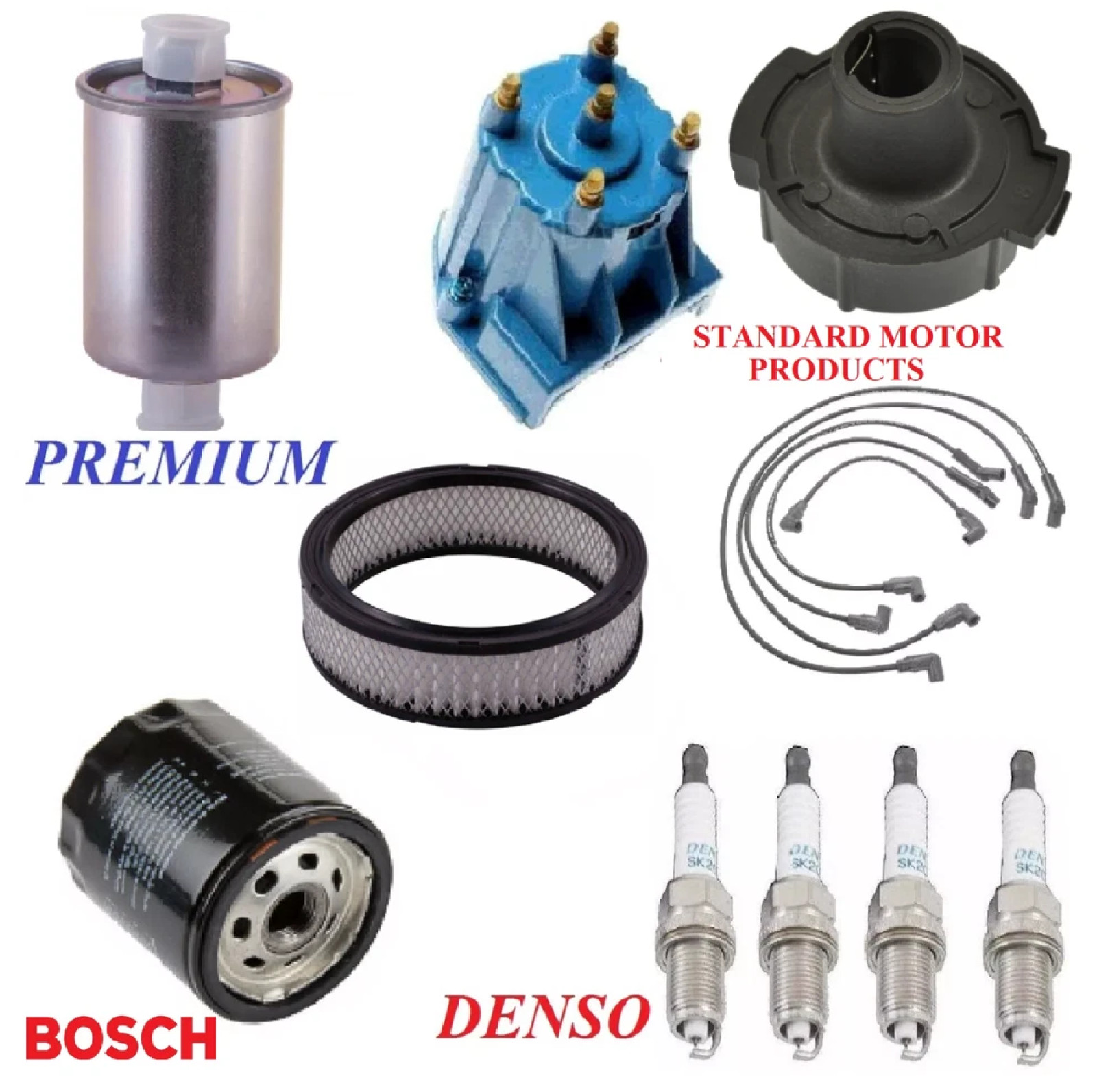 Tune Up Kit Air Oil Fuel Filters Cap Wire Plugs For GMC SAFARI L4 2.5L 1985-1987