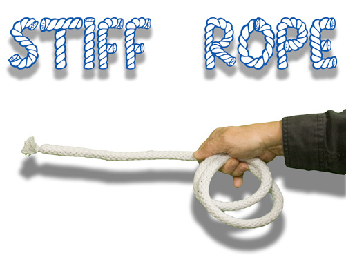 THICK WHITE COMEDY STIFF ROPE Magic Trick Kids Show Clown Rigid Funny Prop Joke
