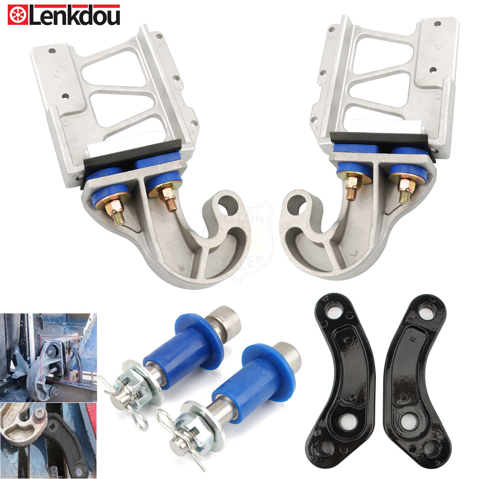 Hood Hinge Pivot Bushing Mount Bracket & Bolt Assembly Kit For Peterbilt 379 378