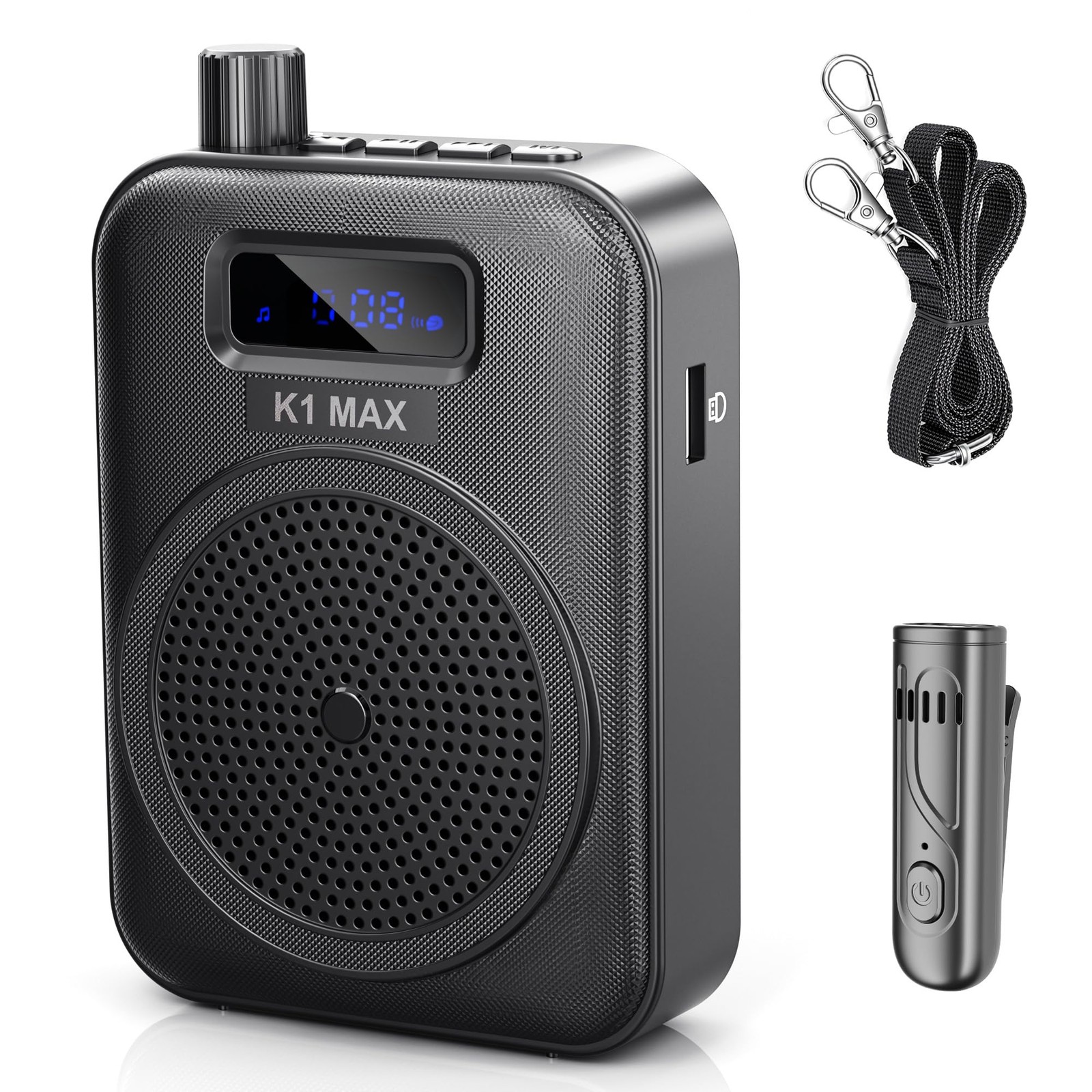 Voice Amplifier Wireless Microphone with Bluetooth Lavalier, Portable Microph...