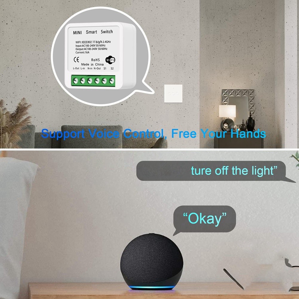 4 WiFi Light Switch, APP Remote Control, Voice Control, DIY-,5822