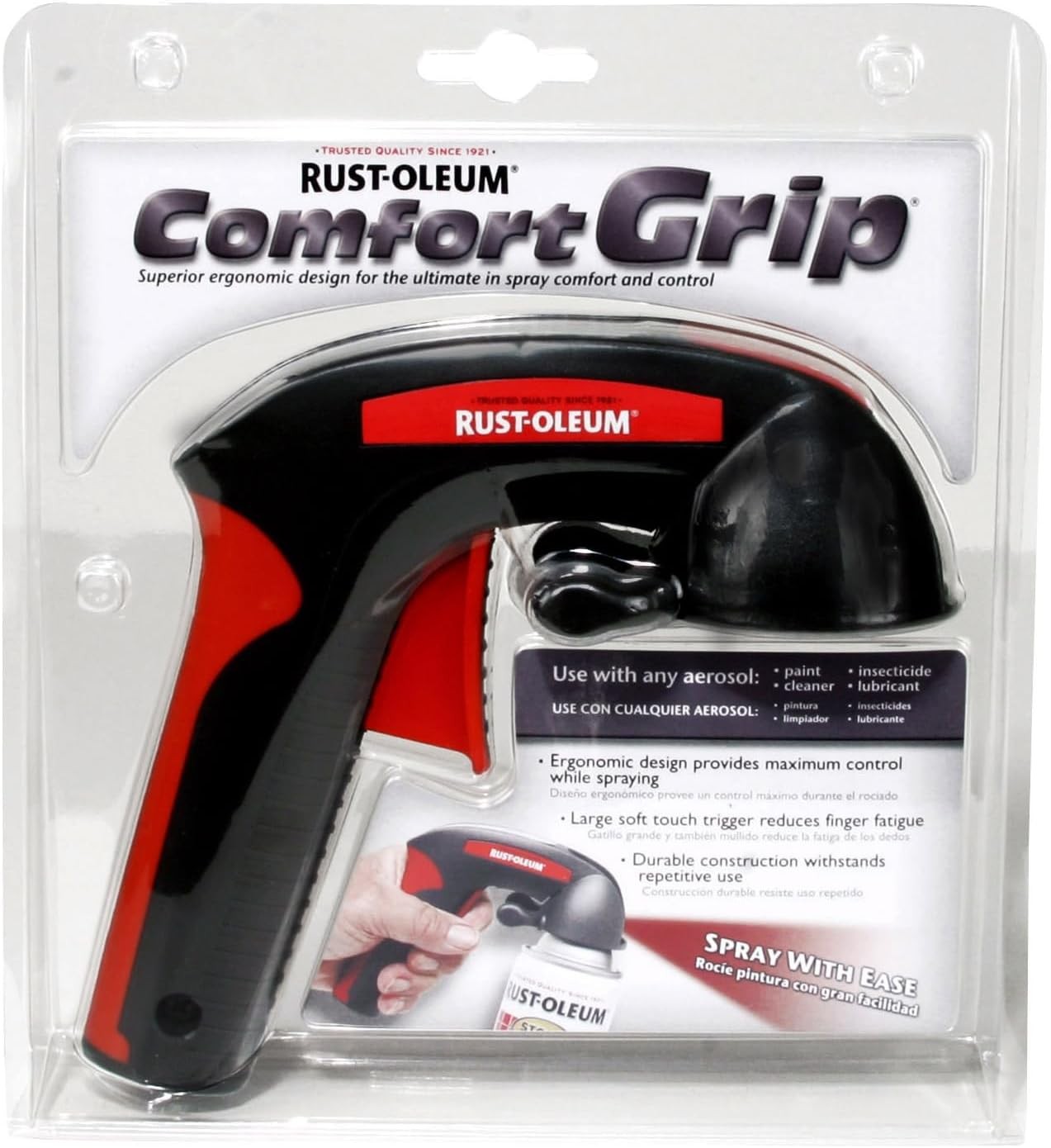 Rust-Oleum 241526 Comfort Grip, Black & Red, 2 in x 7.25 in