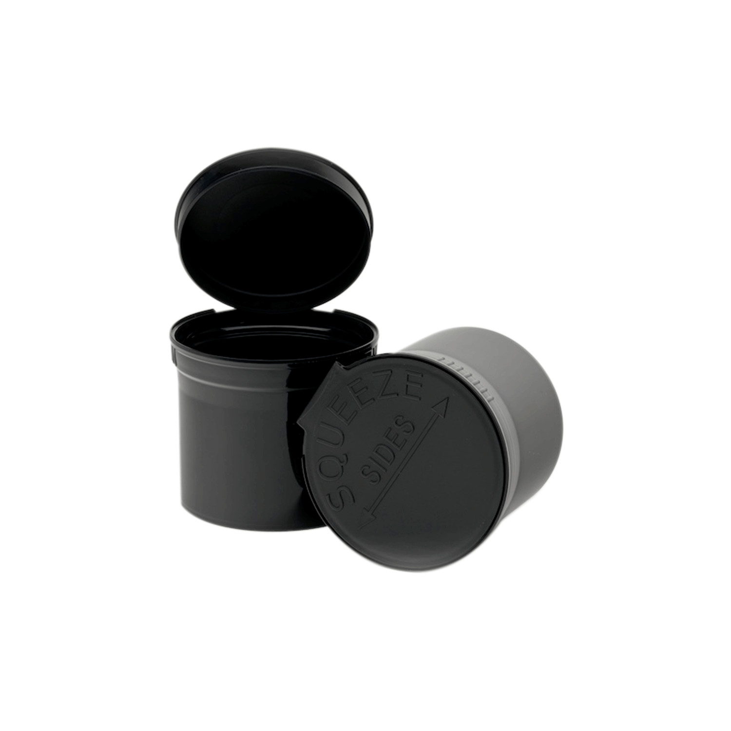 54 Black Vials - 90 DRAM Pop Top Bottle - Smell Proof Containers