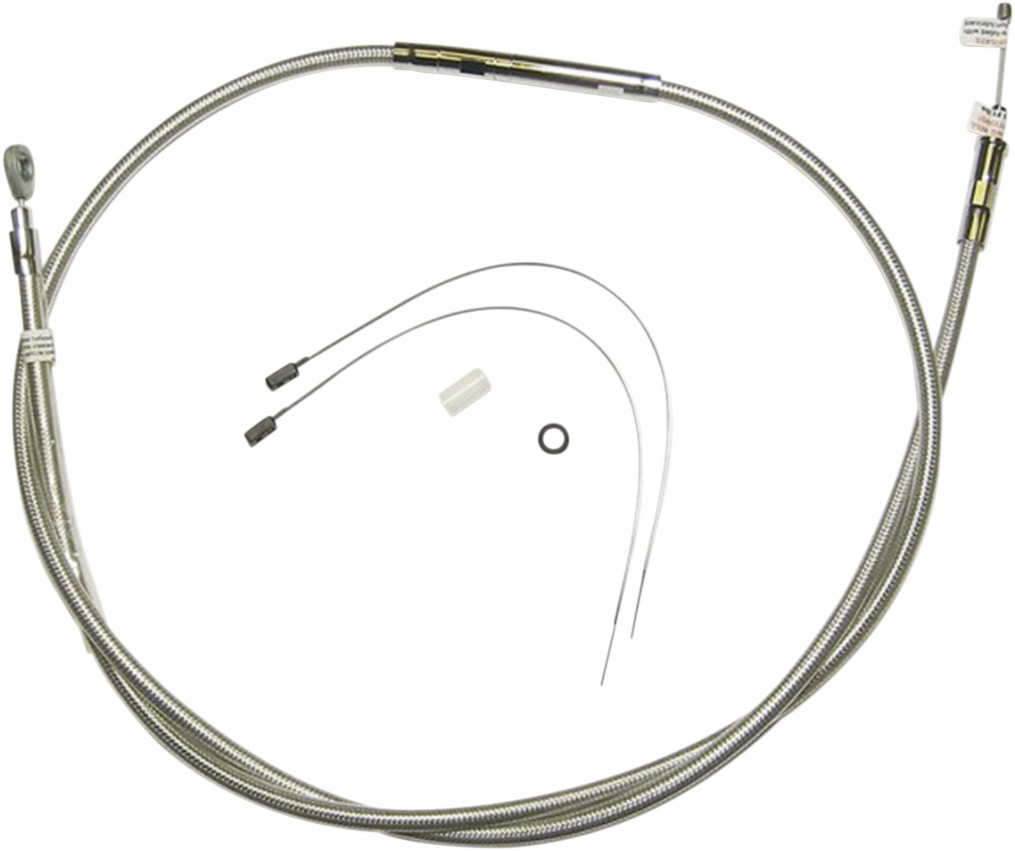 Magnum - 52258HE High-Efficiency Polished Stainless Clutch Cable 1200 Custom EFI