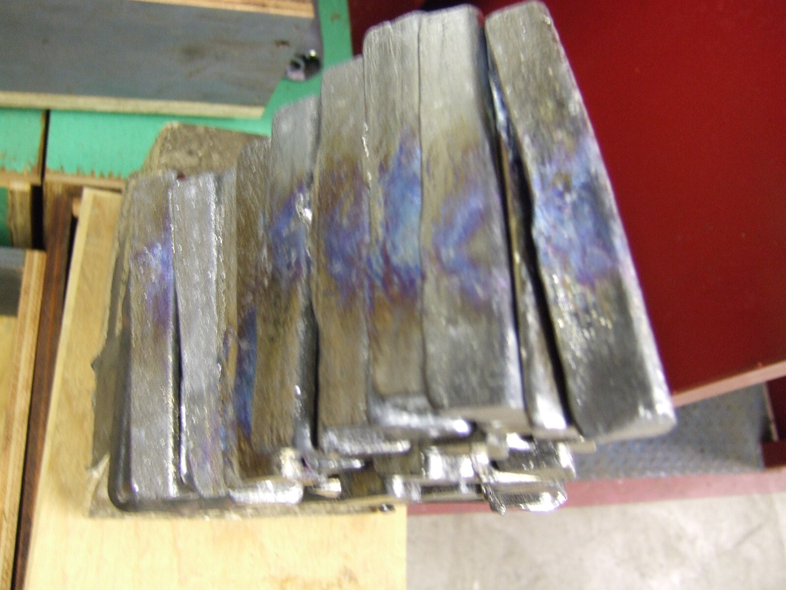 25 LBS CLEANED LEAD BARS (MADE FROM SHEET LEAD) 99.2 % XRF checked