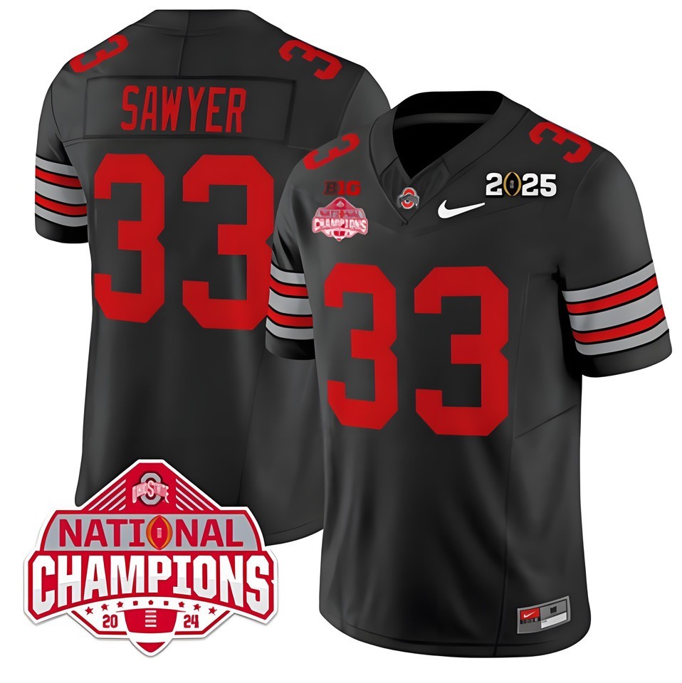 Men's #33 Jack Sawyer Black 2025 Player SportShirt Adult - All Stitched