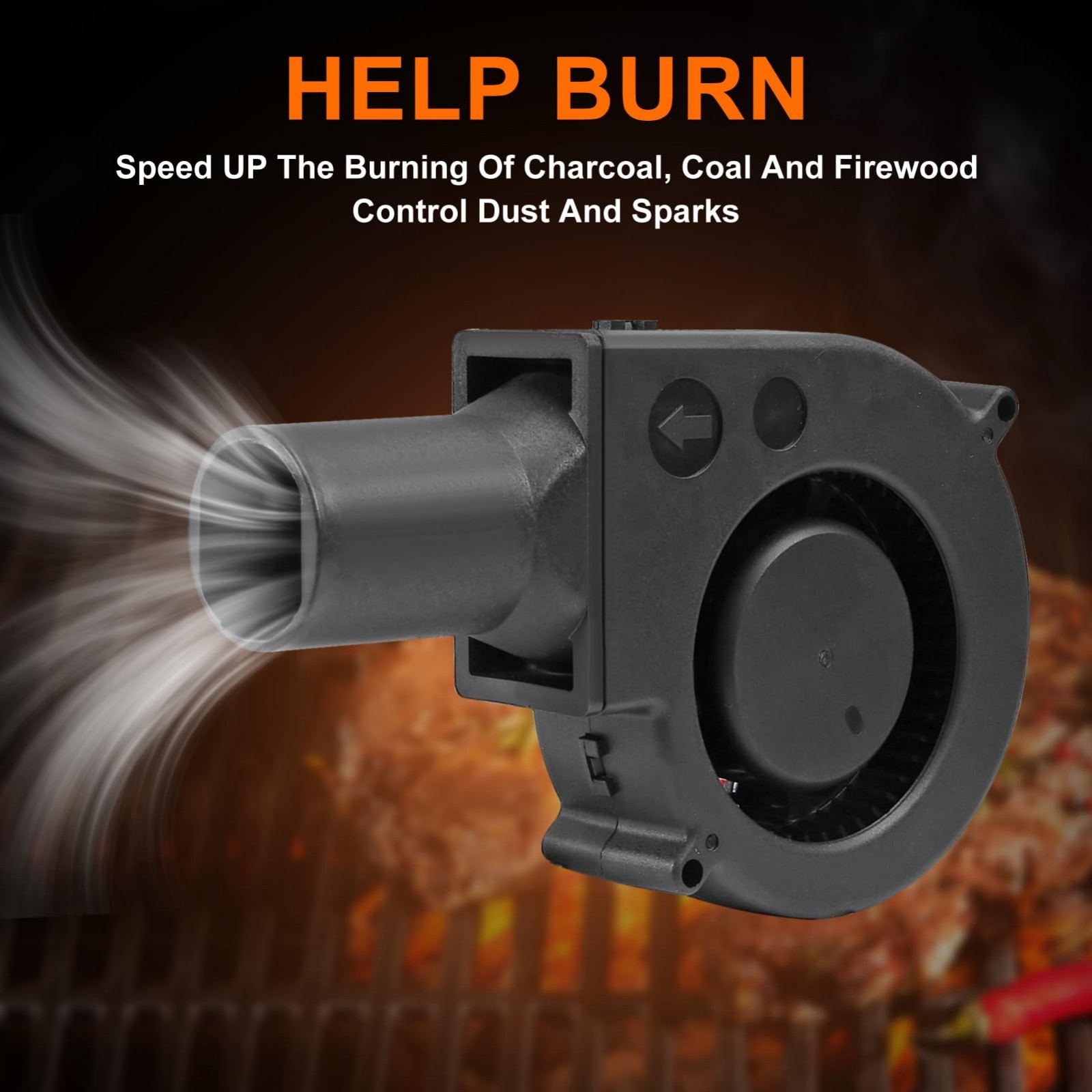 97mm BBQ Blower Fan 12V with Variable Speed Controller - Quick Charcoal Starter