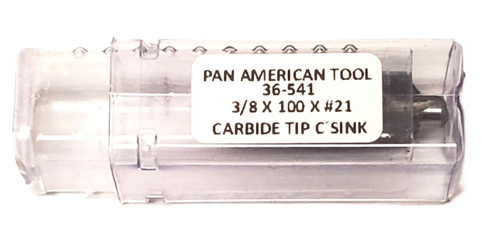 Pan American Tool 36-541 Carbide Tips Counter Sink, 3/8" x 100 x #21