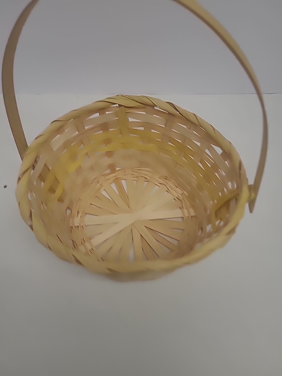 Wicker Small Yellow Tint Easter Basket