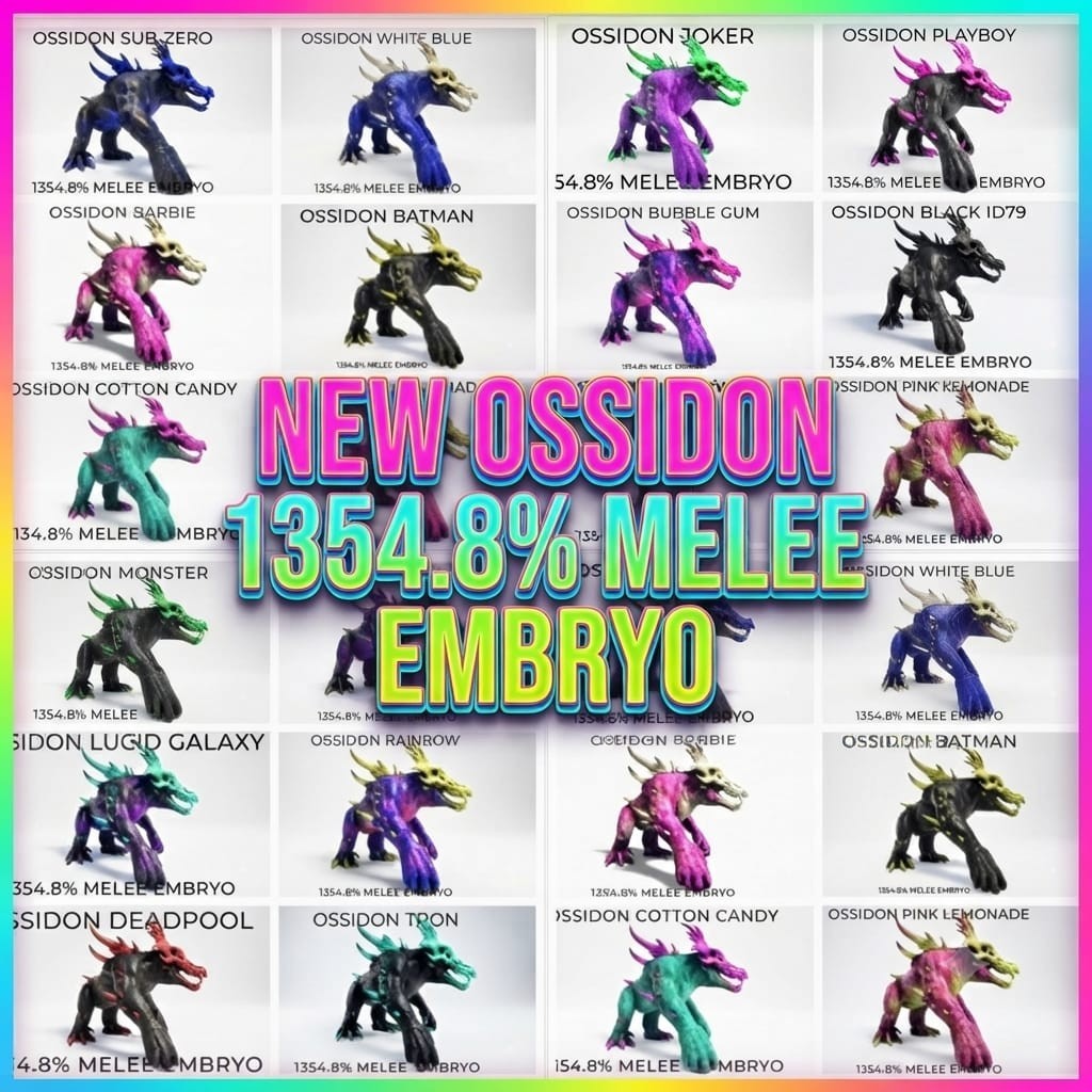 OSSIDON NEW TOP STATS - Embryo Pair  -  Ark Ascended PVE Official Crossplay