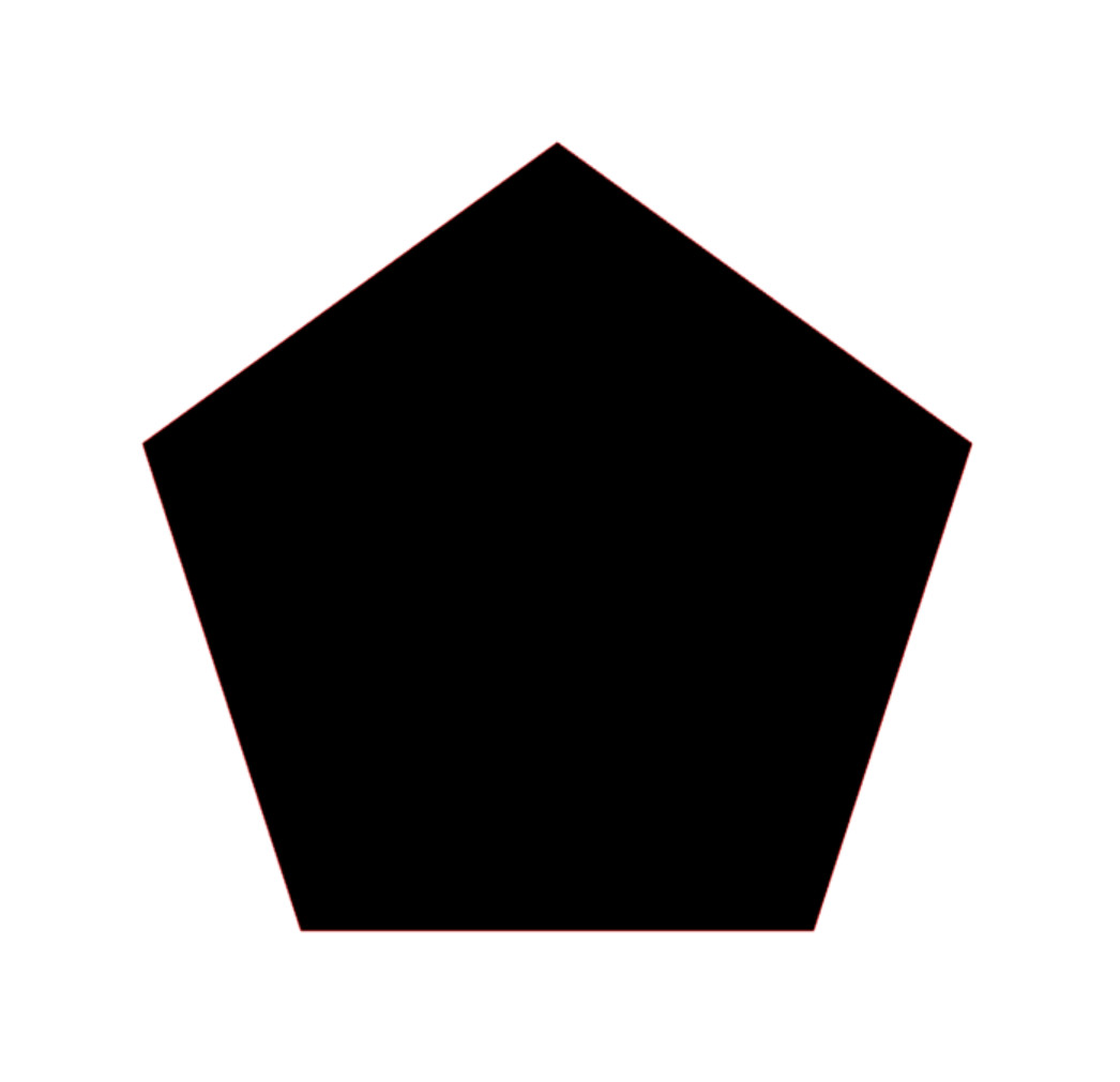 Pentagon Sticker PICK SIZE COLOR Vinyl Decal Shape School Geometry Bumper Window