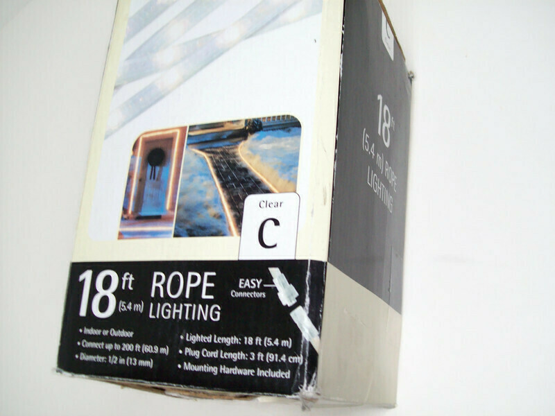 Indoor Outdoor Christmas Holiday Warm White Color 18 FT Rope Lights Lighting New