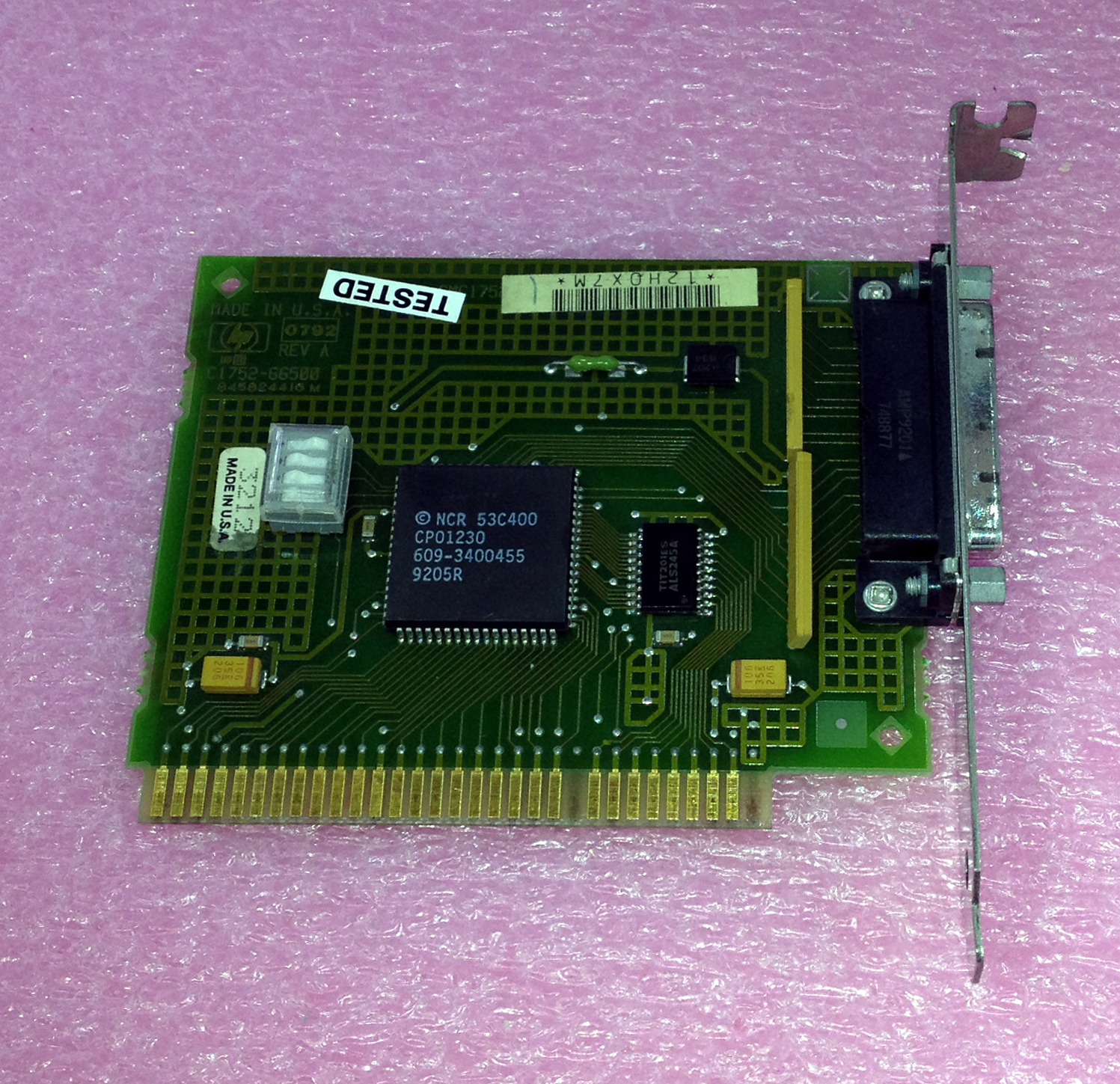 GENUINE HEWLETT-PACKARD  HP 8-BIT ISA C1752-66500 SCANJET INTERFACE CARD