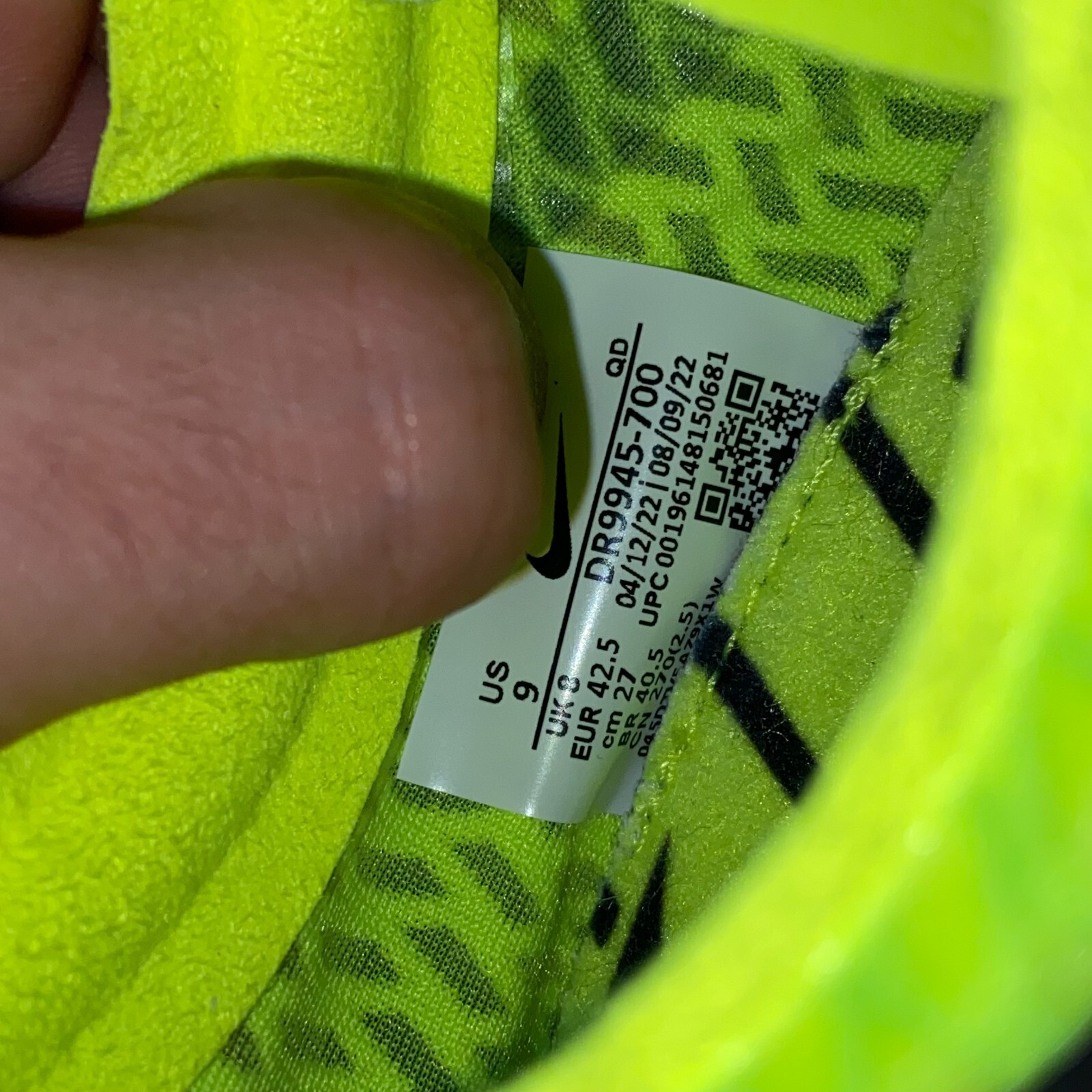 Nike Zoom Mamba V DR9945-700 Volt Track Spikes DR9945-700 Men's Various Sizes