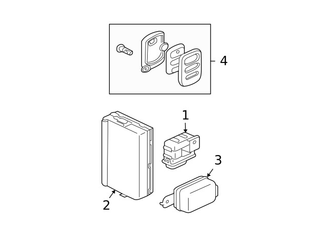 Genuine Mitsubishi Keyless Entry Transmitter MR587982