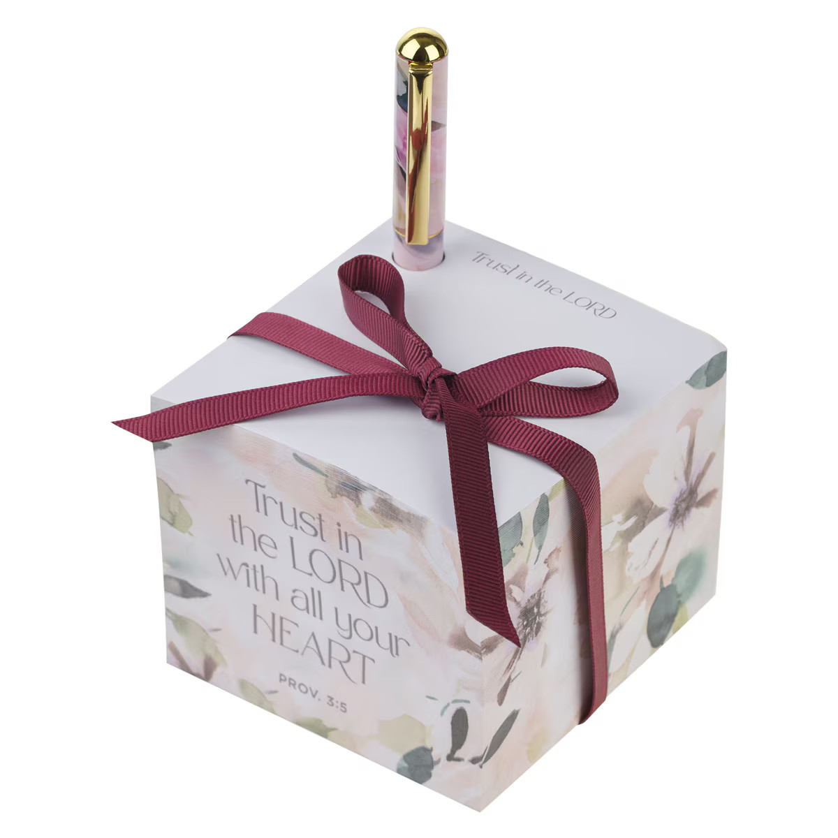 Premium Note Block w/Pen for Women w/Inspirational Scripture: Trust in the