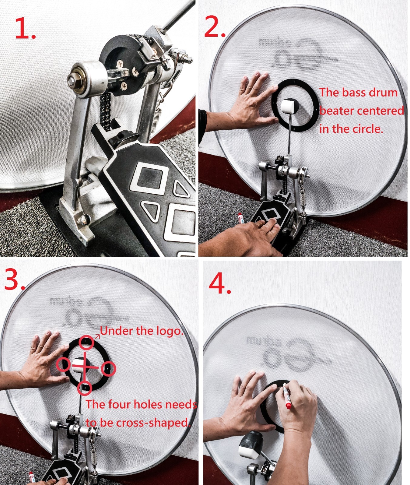 Goedrum B1 Drum Single Trigger set for DIY Electronic Bass Drum / DIY Kick Drum