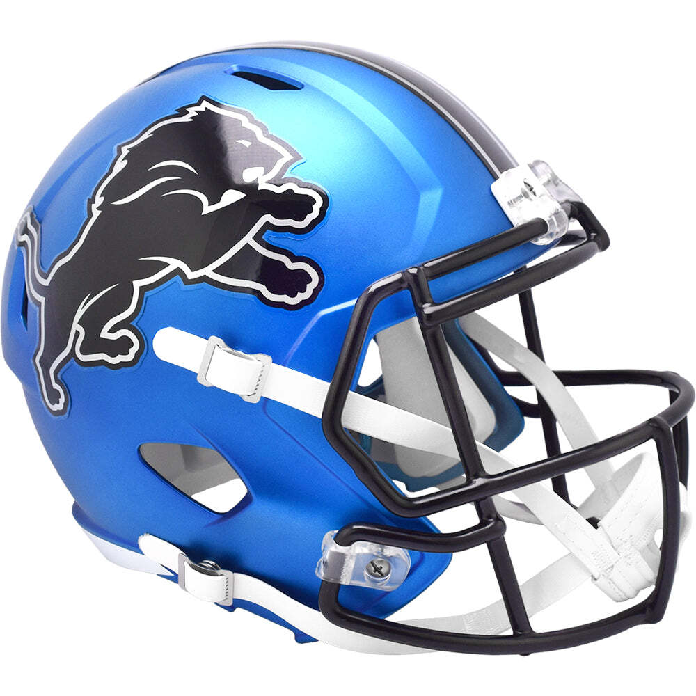 Detroit Lions Blue Alternate 2 Speed Replica Full Size Football Helmet