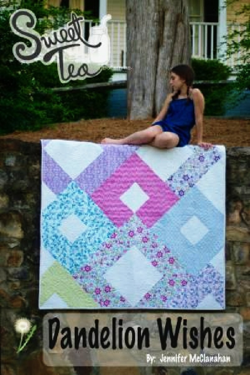 Dandelion Wishes Quilt 60"x60" by Jennifer McClanahan  Sweet Tea Pattern Co. New