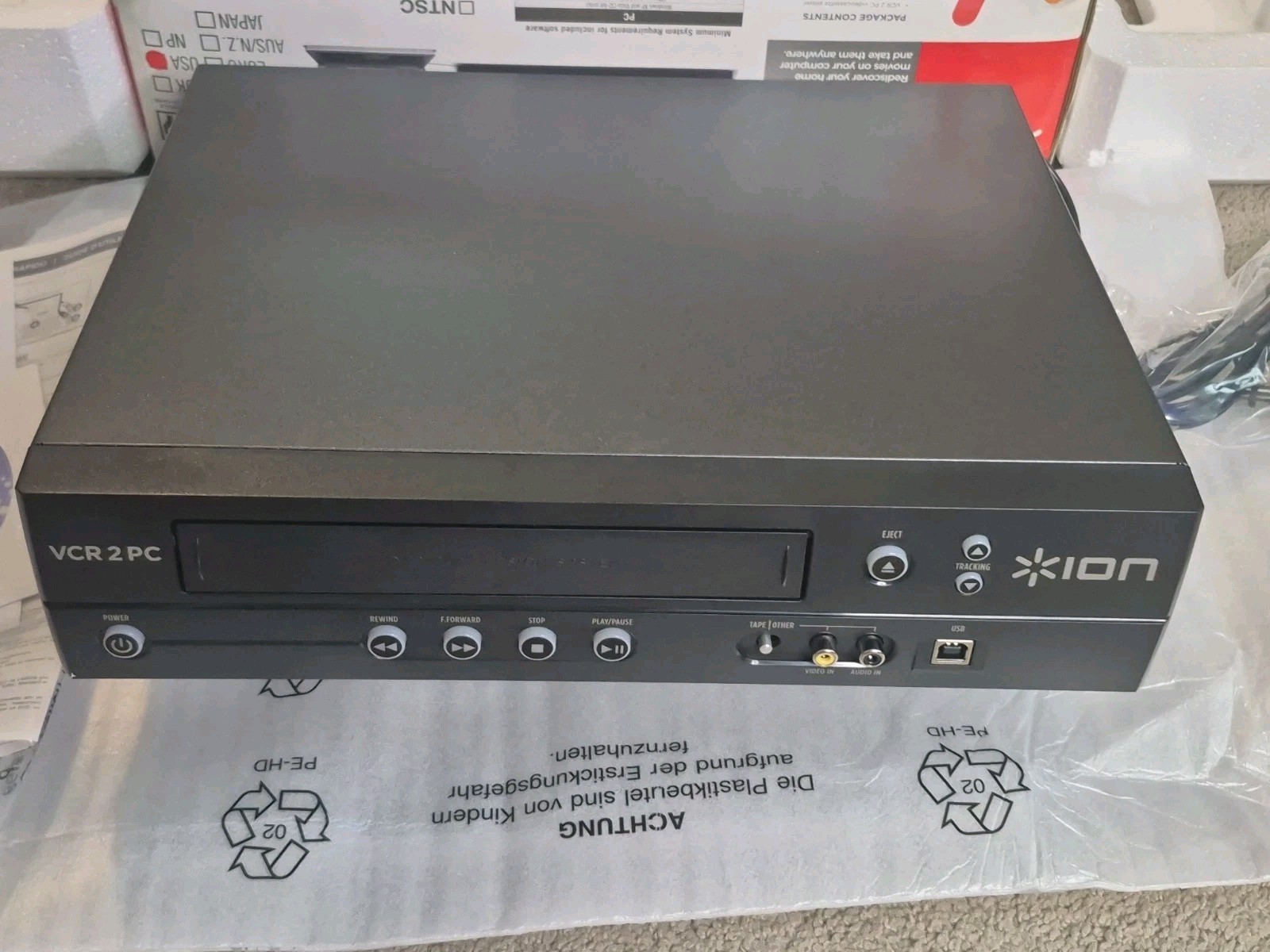 ION VCR 2 PC USB VHS Video to Computer Conversion System