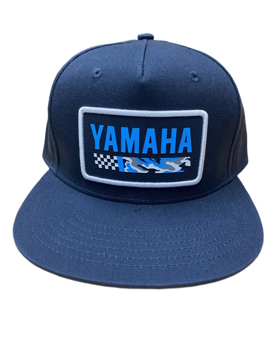 New Yamaha Racing Flatbill Hat- Navy- OS