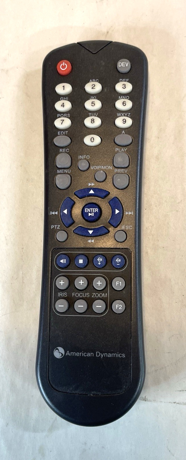 American Dynamics Remote Control NY1-3 for Surveillance Security Systems.