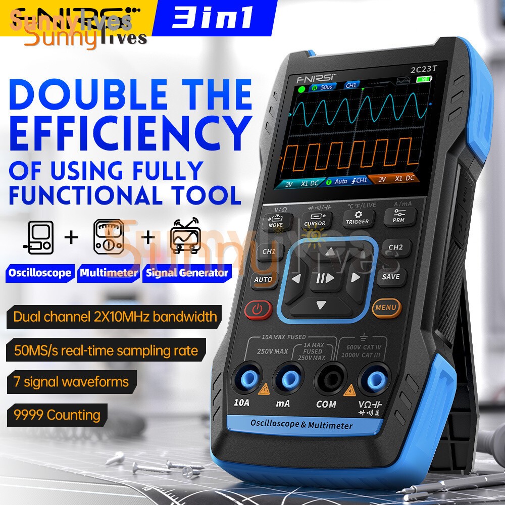 FNIRSI 2C23T Handheld Small Oscilloscope Type-C Portable Digital Oscilloscope