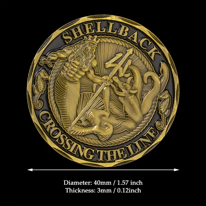 Navy Shellback Challenge Coin (Bronze) - Excellent Gift/Shipped Free fm US to US
