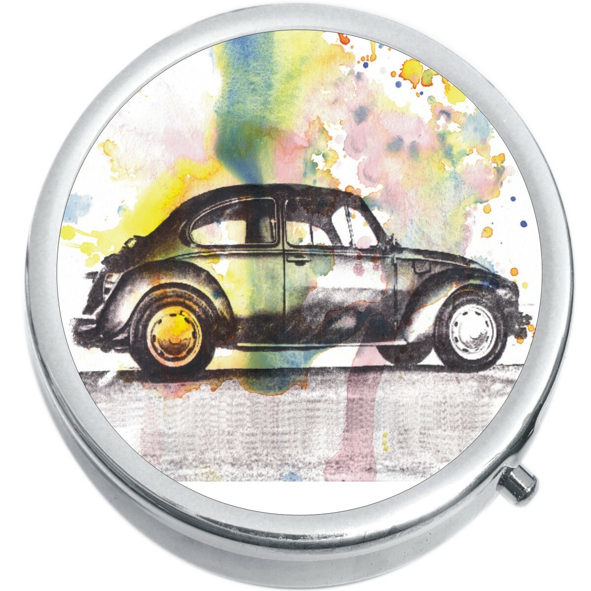 Beetle Car Bug Medicine Vitamin Compact Pill Box