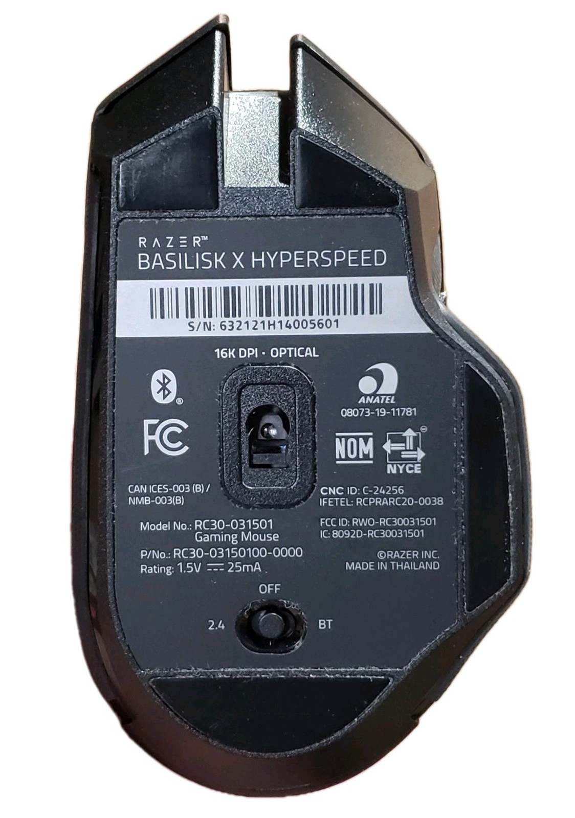Razer Basilisk X Hyperspeed Wireless Optical Gaming Mouse - Black | New