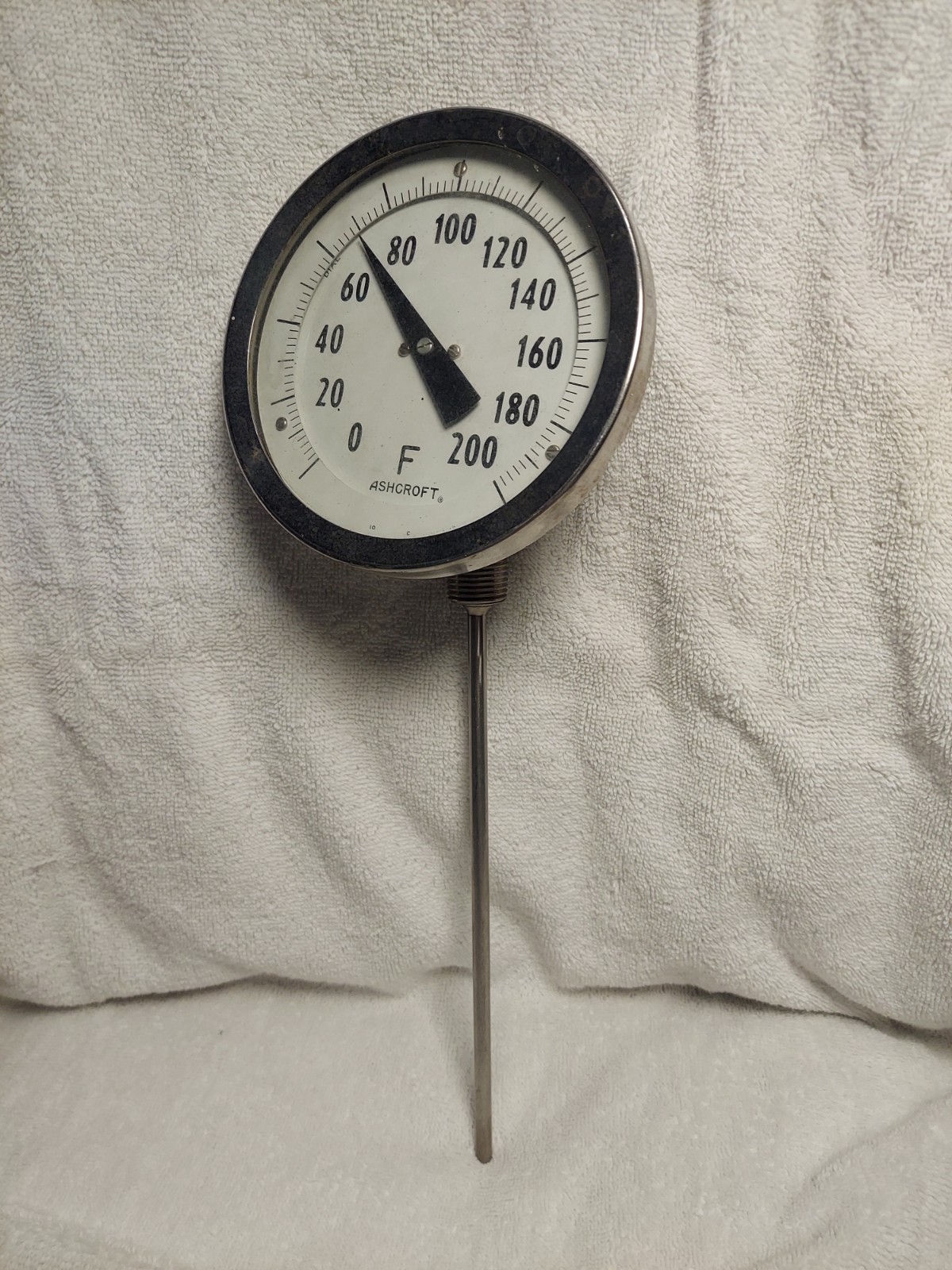 Ashcroft Temperature Probe gauge W/ Flex Head 0-200  5" face Dial Thermometer