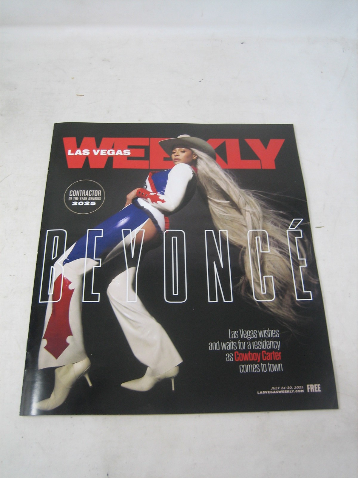 LAS VEGAS WEEKLY MAGAZINE JULY 24-30 2025 BEYONCE ISSUE COWBOY CARTER TOUR