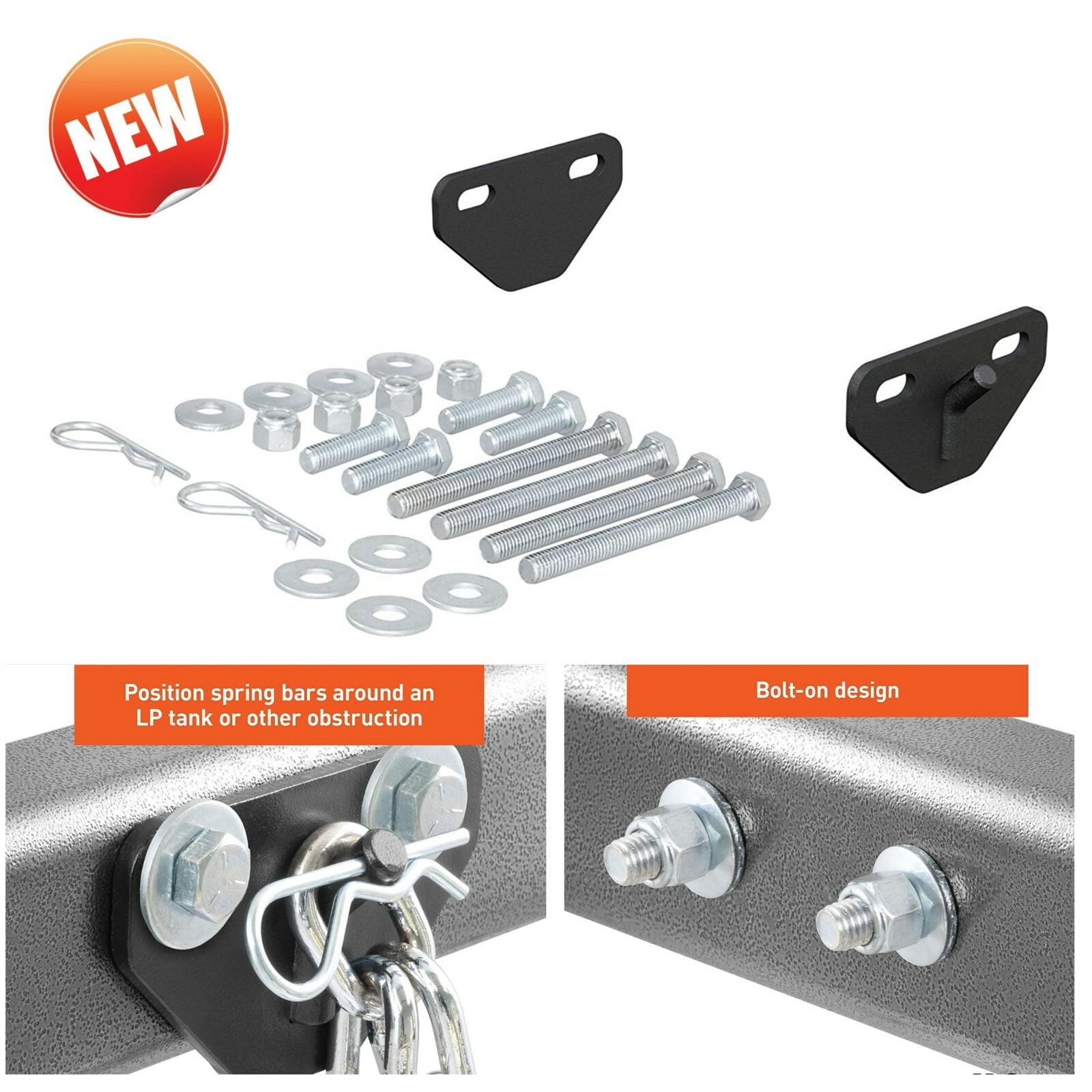 Weight Distribution Hitch Bolt-on Hookup Brackets Frame Mounted Camper Trailer