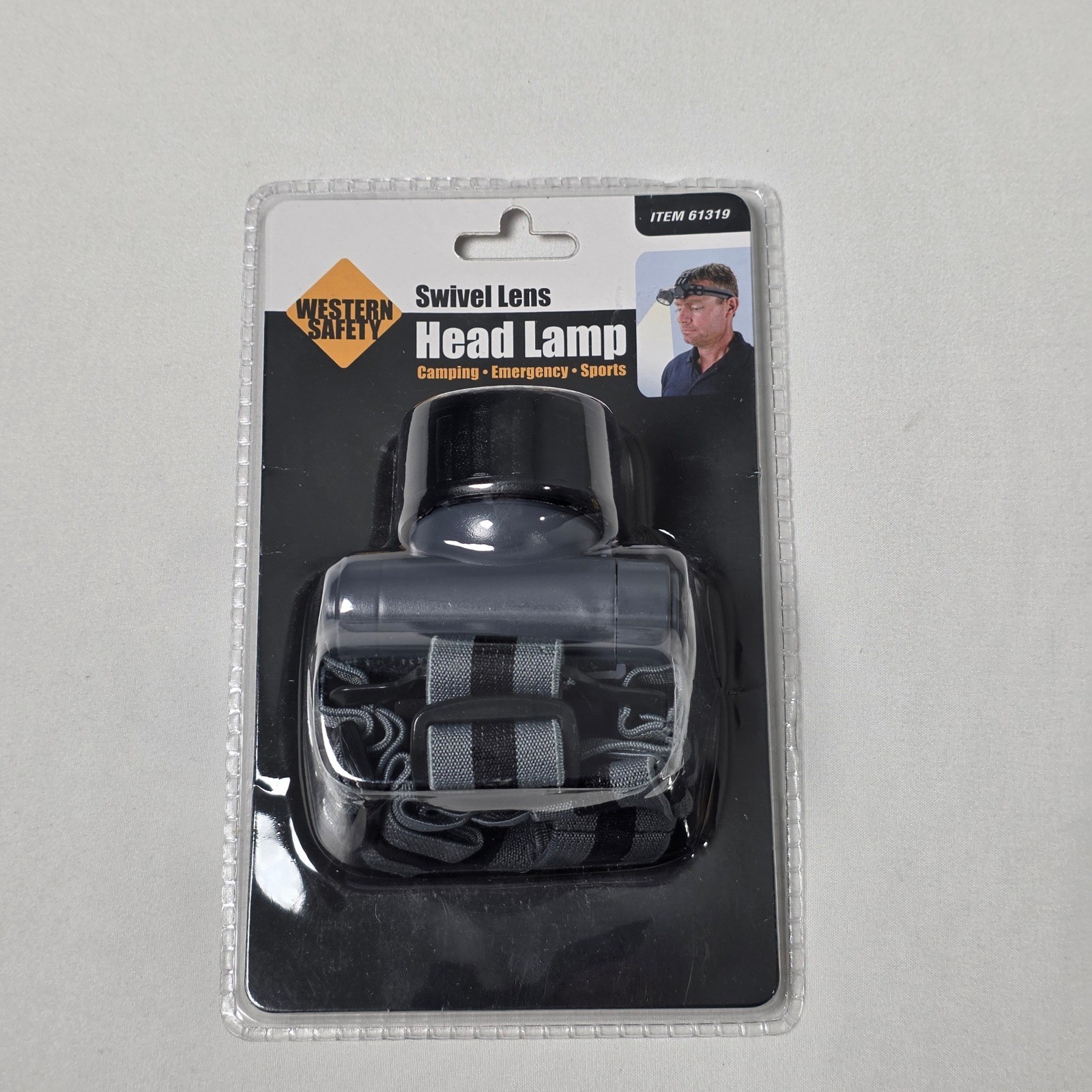 Western Safety Head Light Lamp Black Swivel Lens Waterproof 61319 New Sealed