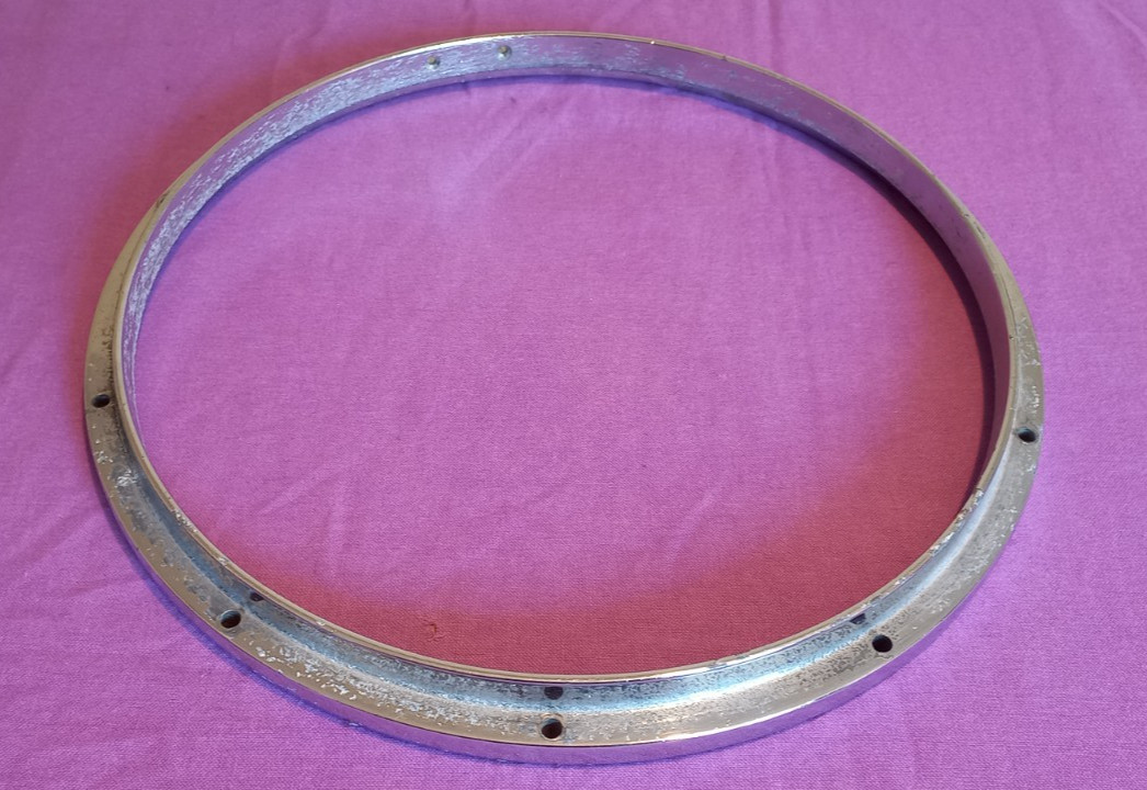 RARE!  Vintage Premier 14" DIECAST STRESS RING TEN HOLE hoop UK MADE HR9 etc gc