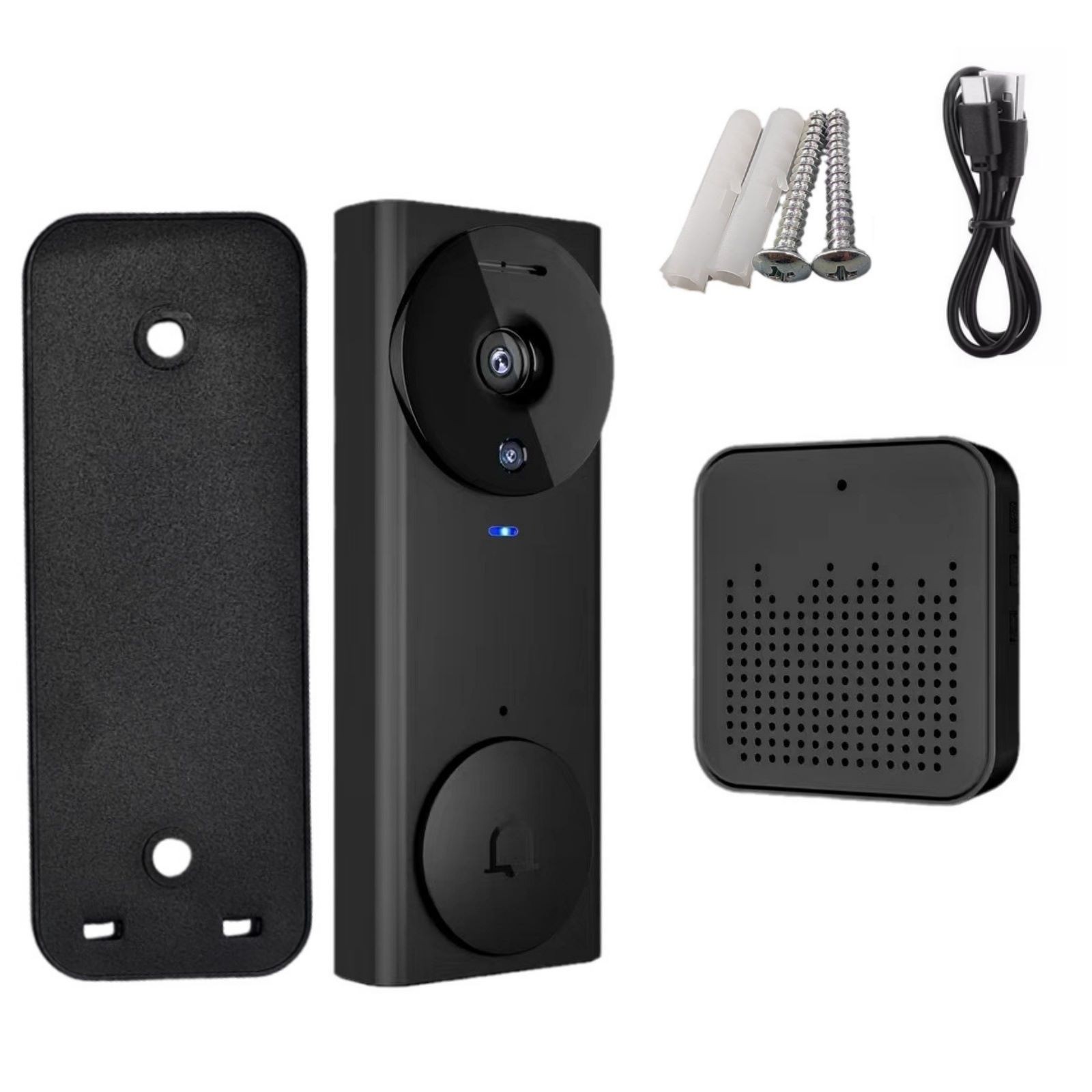 Wireless Doorbell Camera HD Video Night Vision 2-Way Audio for ULooka Wake-up