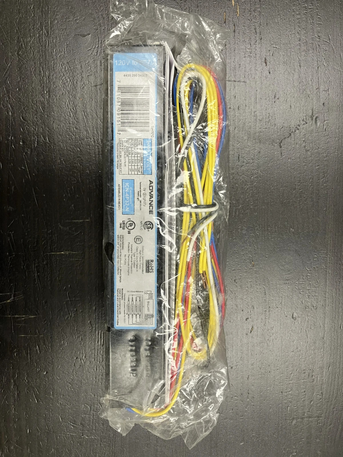 Philips Advance ICN-4P32-N Ballast 4 Lamp T8 120-277V