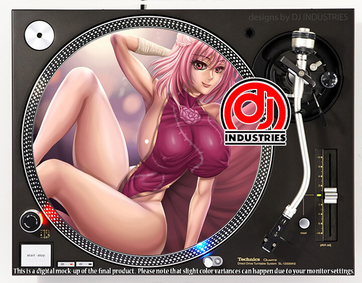 Anime Sexy Girl Michelle - 7"-12" DJ slipmat for  turntable record player