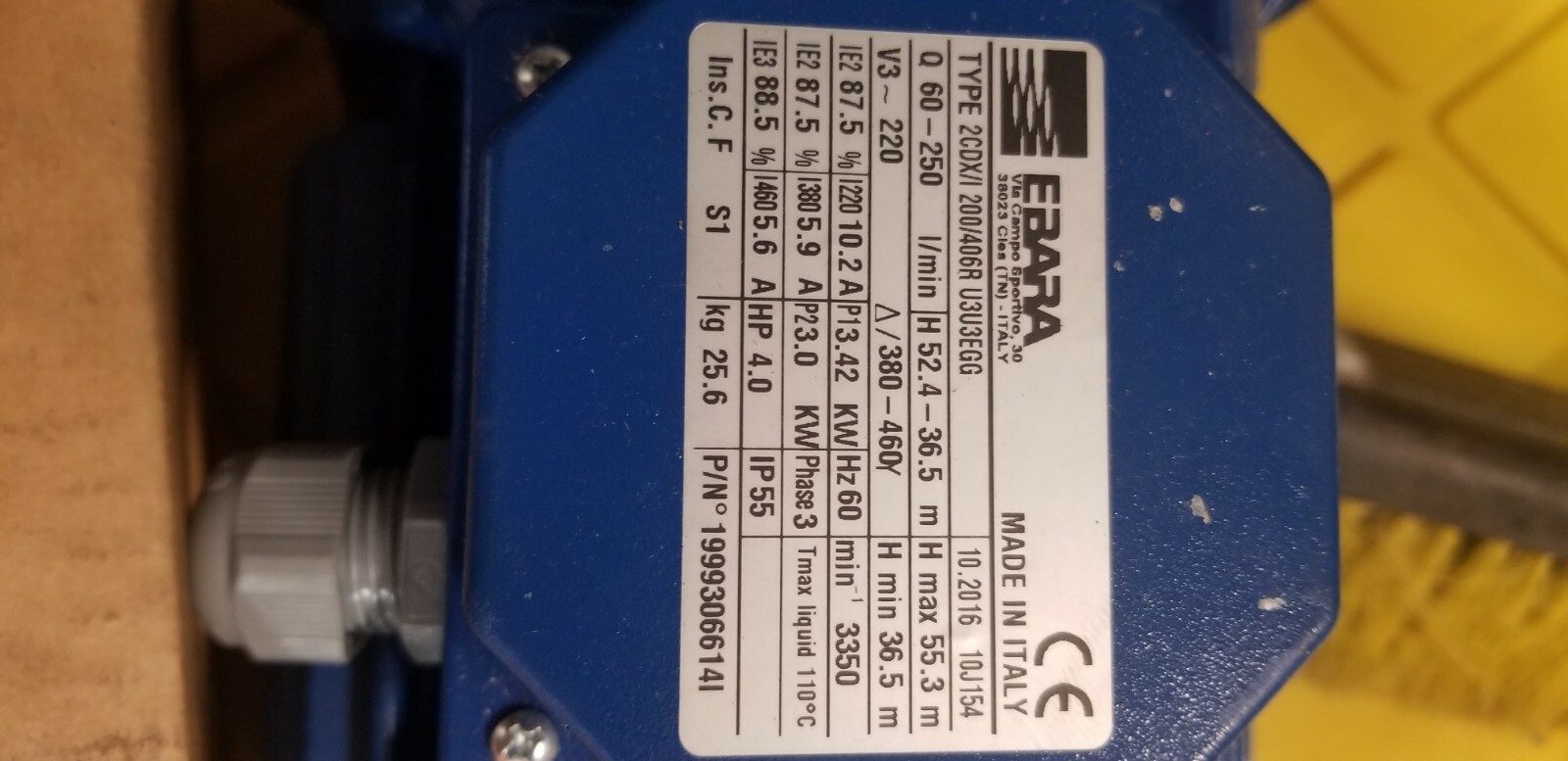 ICE CREAM MACHINE,ELECTRIC PUMP, 4HP PUMP,STAINLESS STEAL PUMP,EBARA 2CDX/I 200/