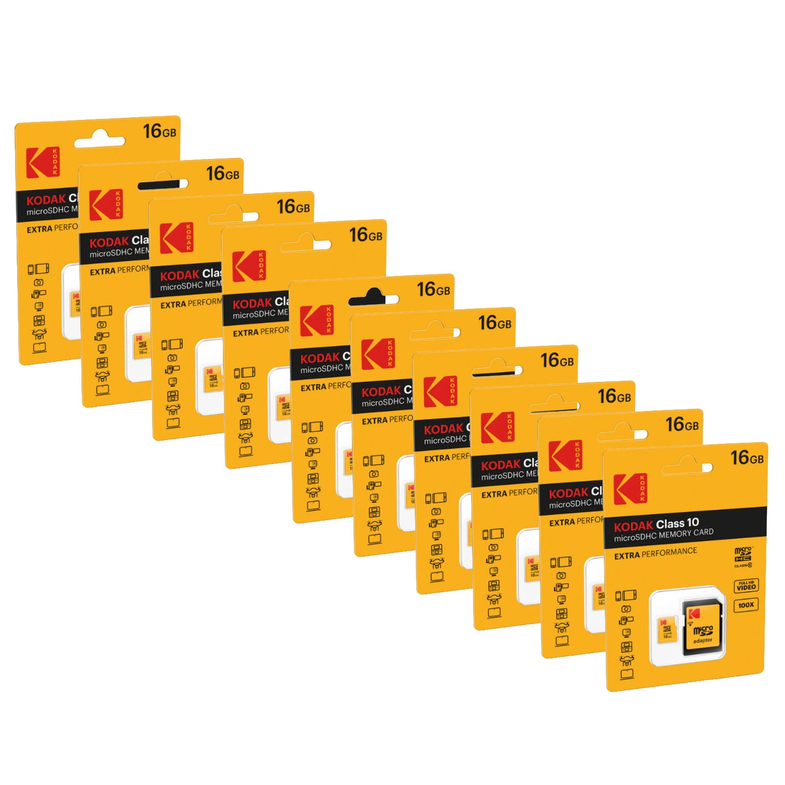 Kodak 16GB Premium Performance microSDHC Memory Card Class 10 - 10 Pack